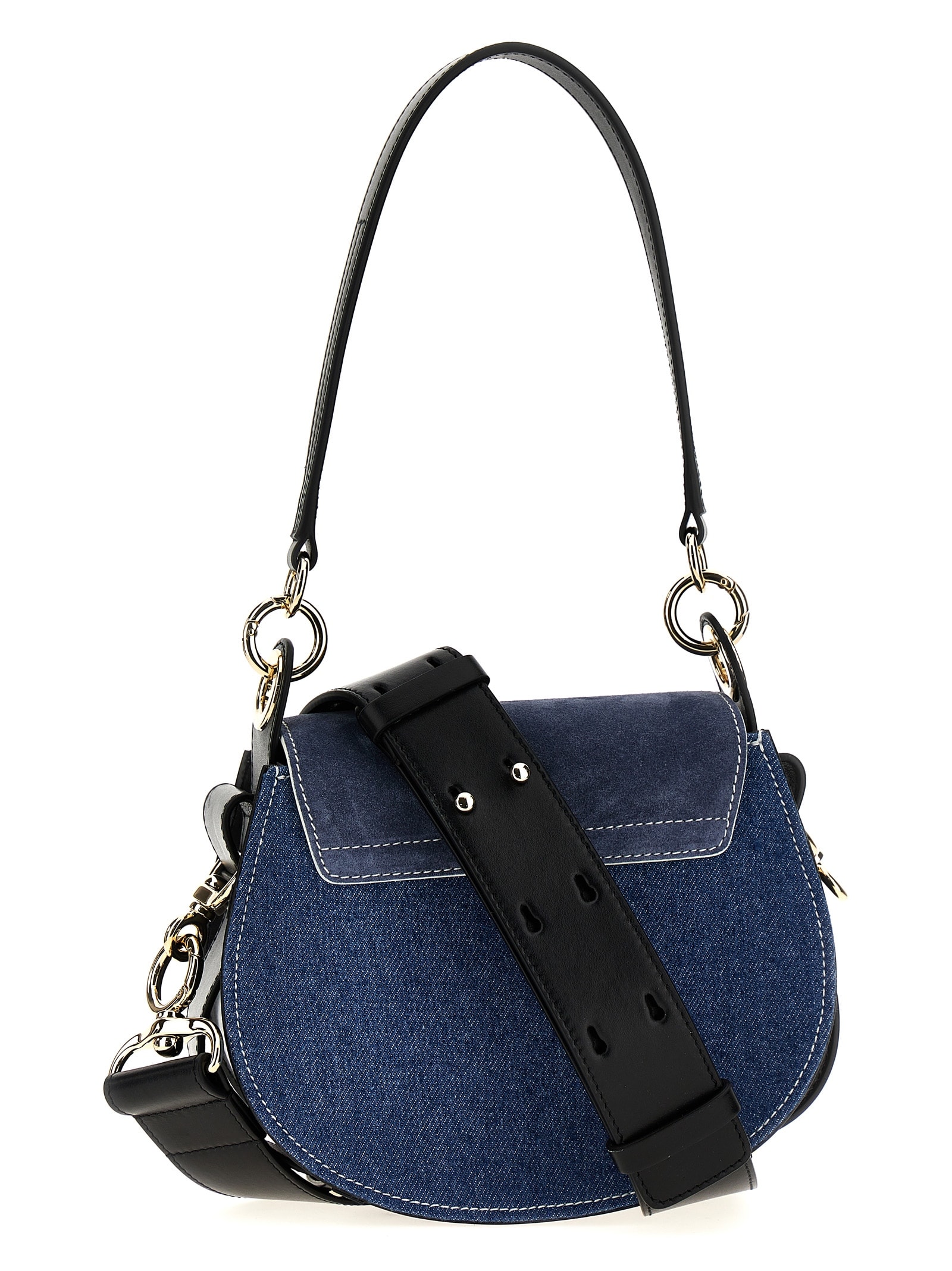 Shop Chloé Tess Small Crossbody Bag In Blue