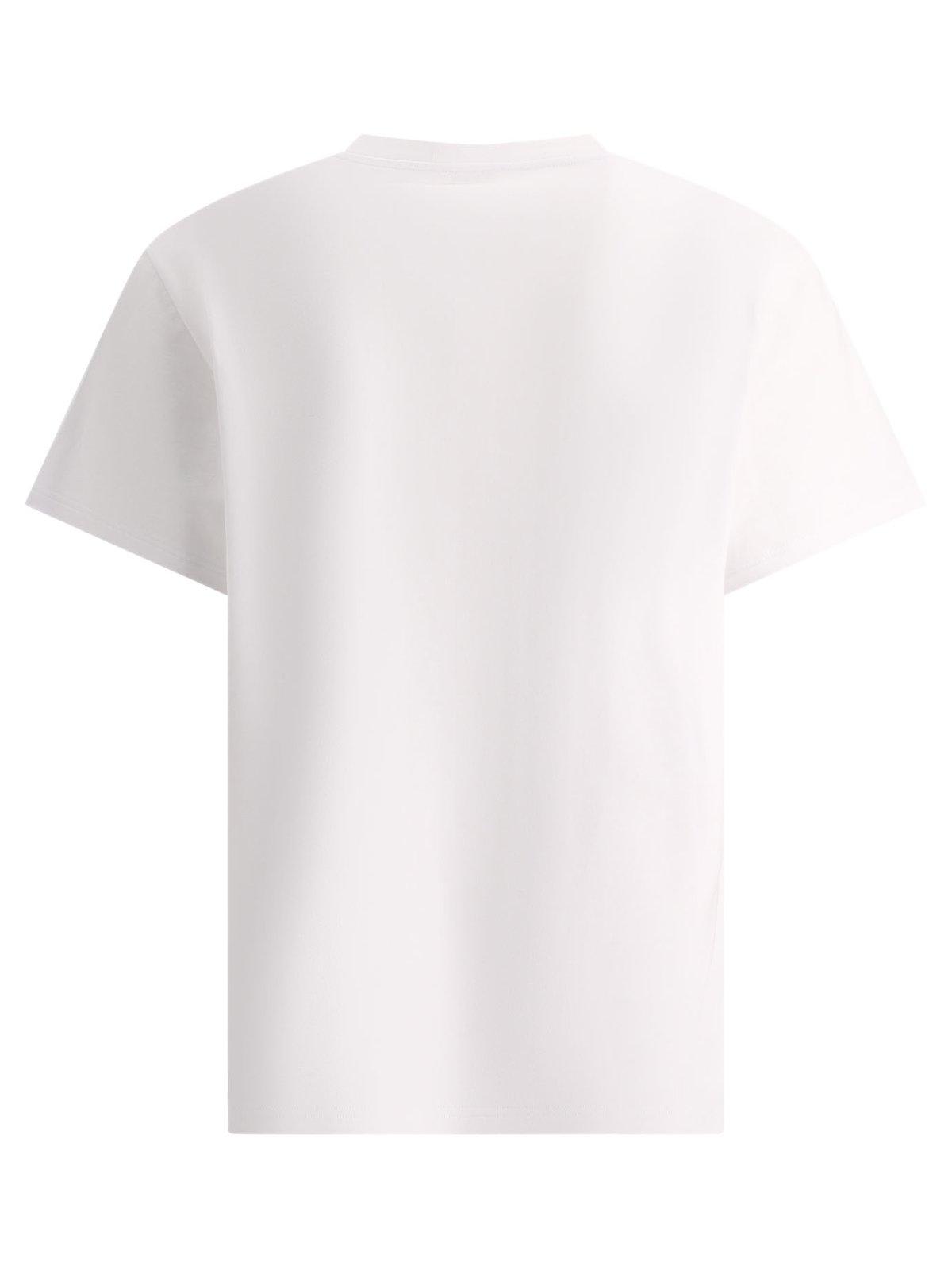 Shop Alexander Mcqueen Reflective Logo Printed T-shirt In White