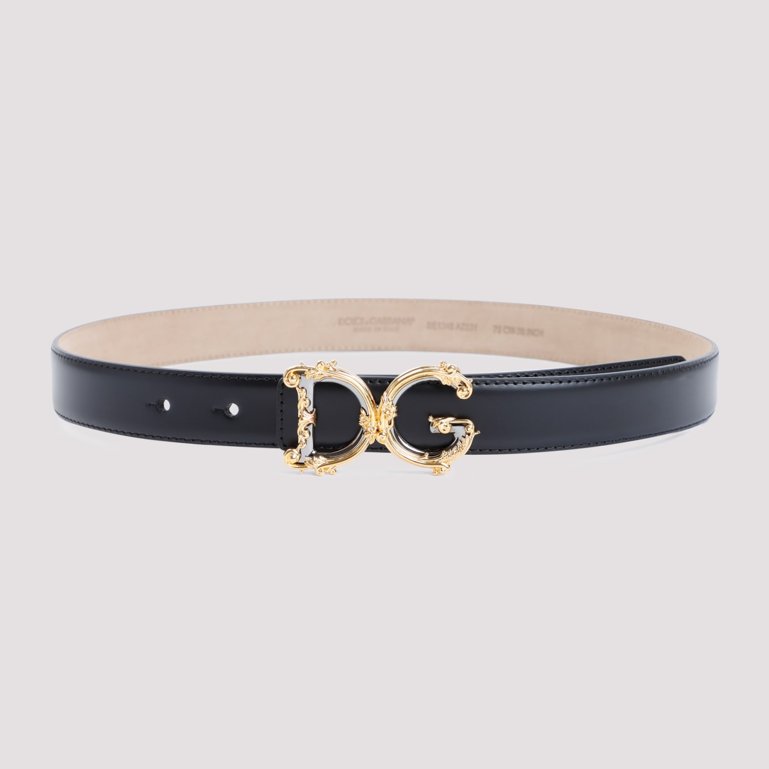 Shop Dolce & Gabbana Calf Leather Belt In Nero