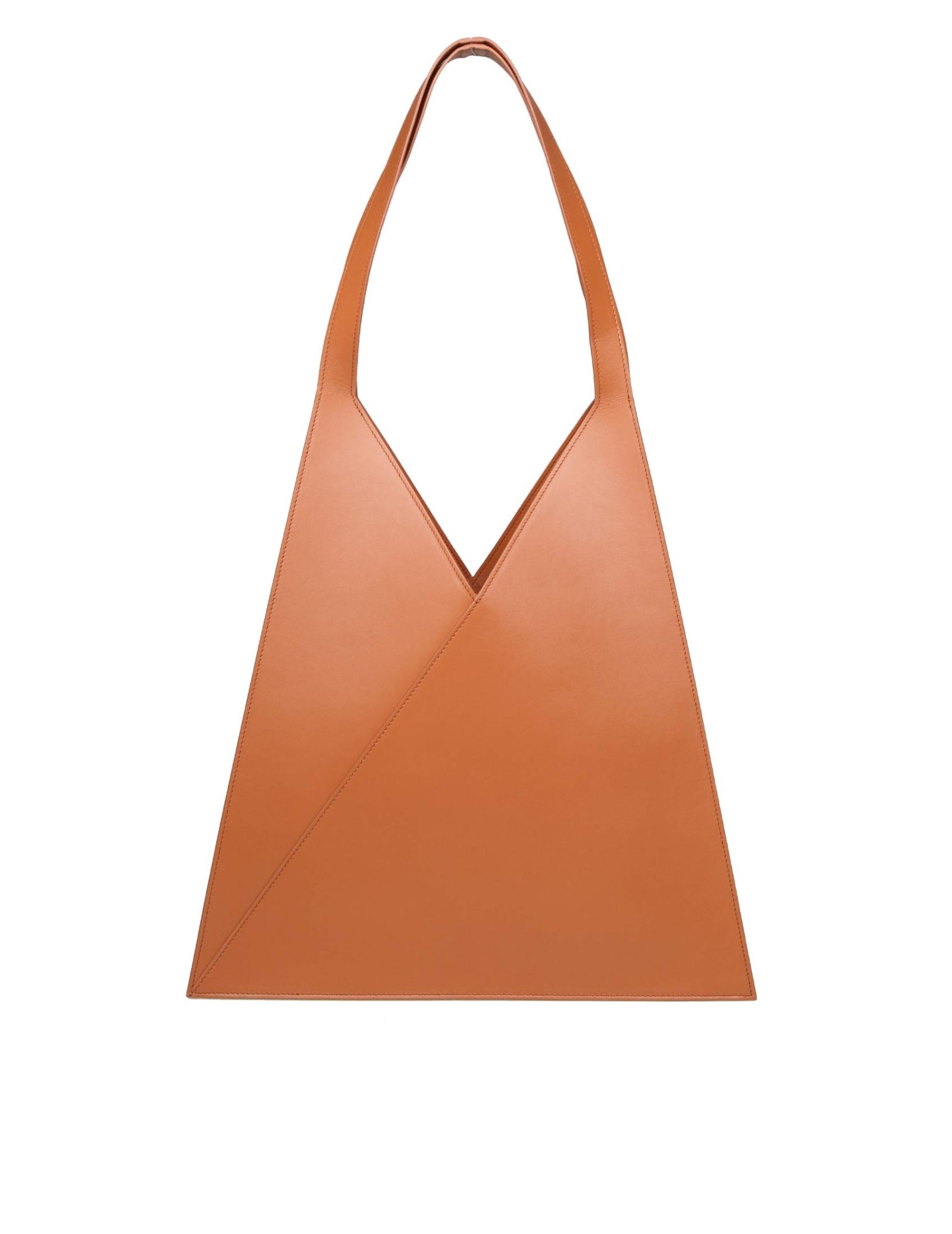 Maison Margiela Mm6 Triangle Tote Bag In Leather | ModeSens