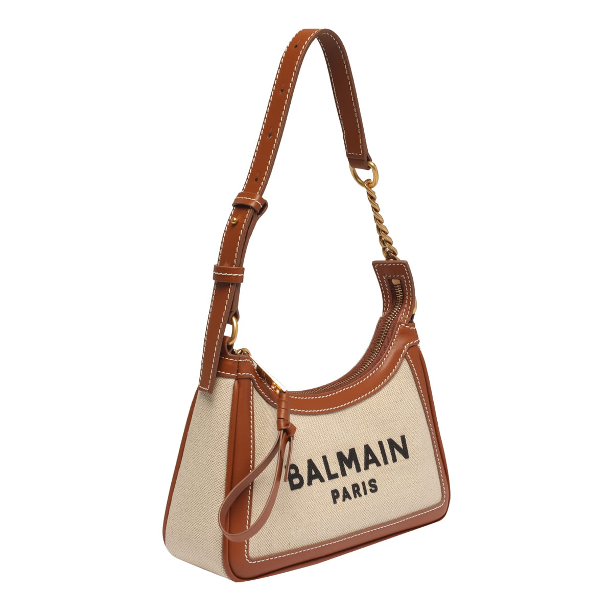 Shop Balmain B-army Shoulder Bag In Brown