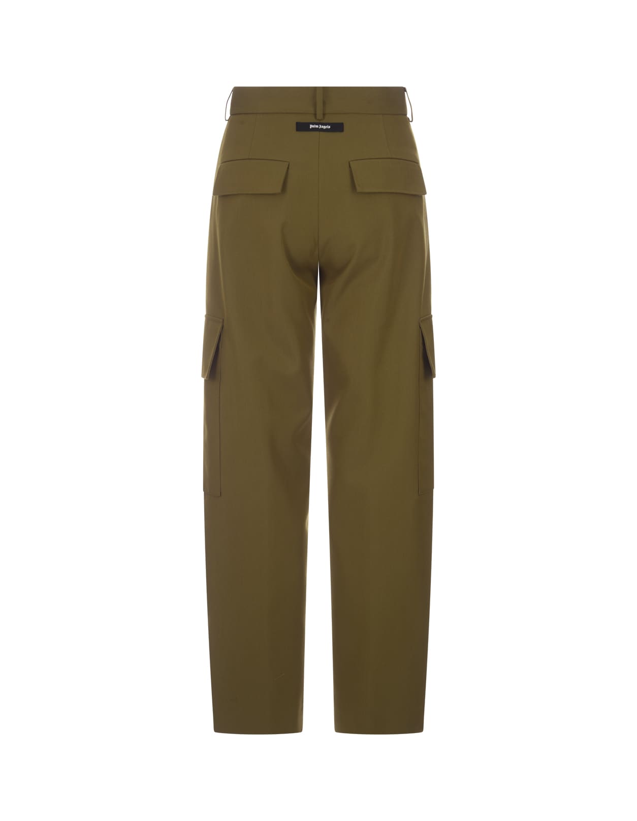 Palm Angels Olive Green Cotton Cargo Trousers