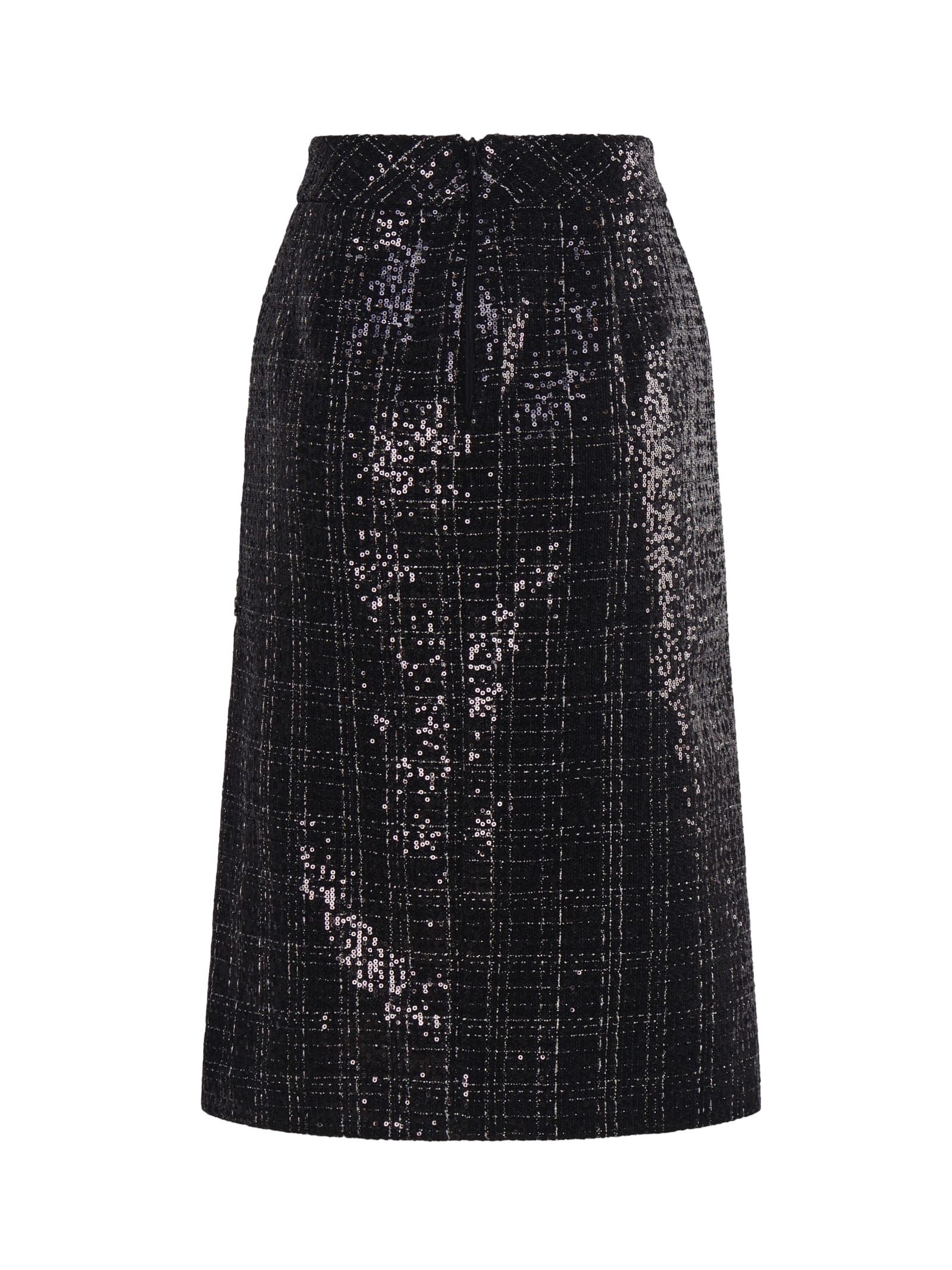 Shop Genny Sequined Pencil Skirt In Black