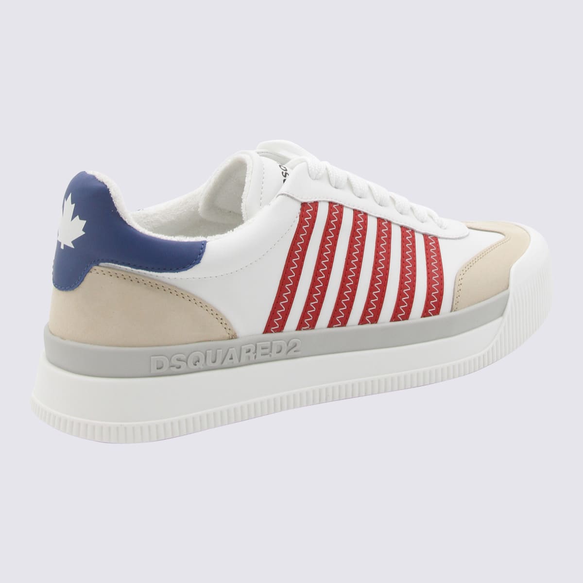 Shop Dsquared2 Multicolour Leather Sneakers In Red