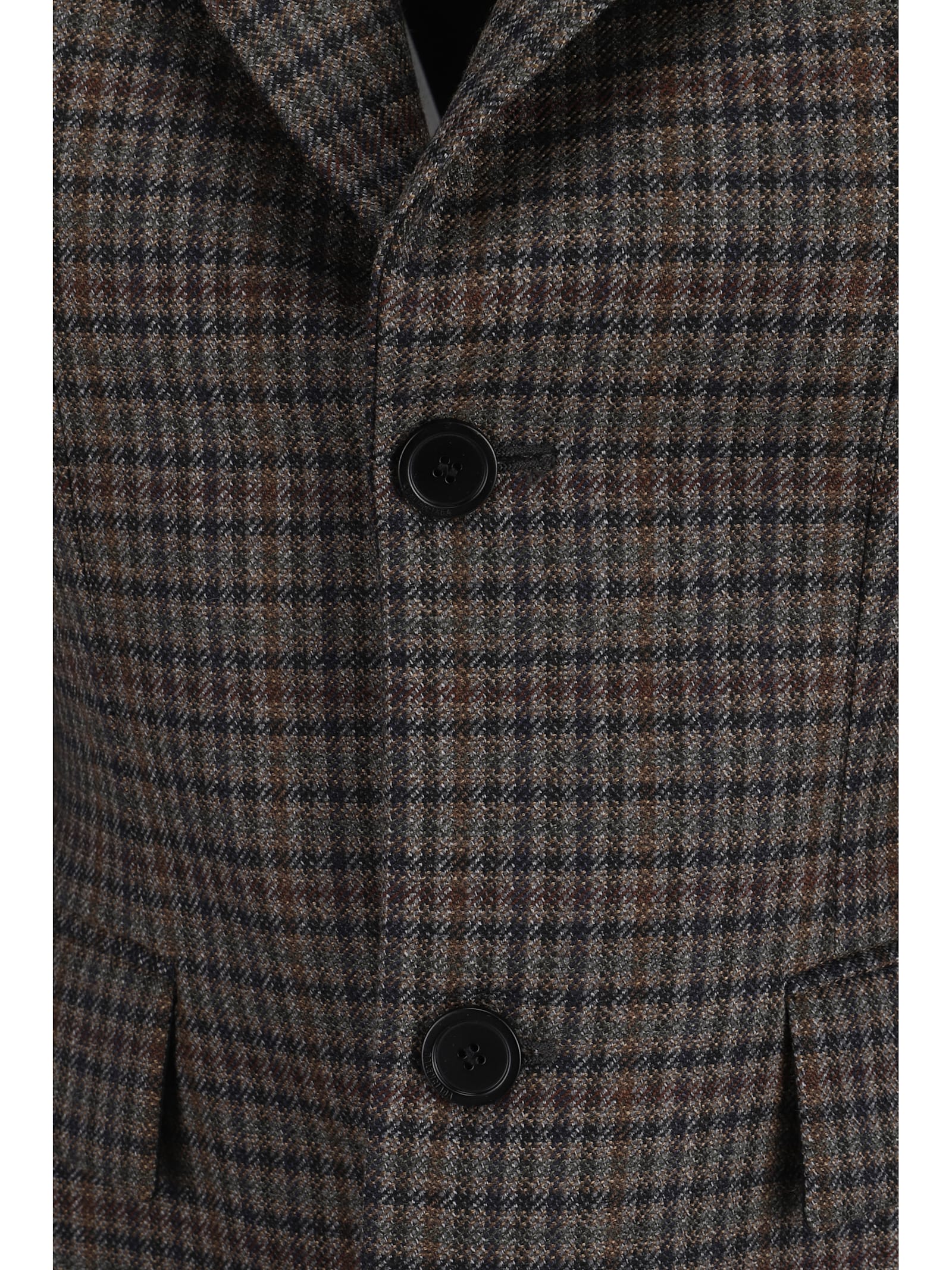 Shop Balenciaga Hourglass Blazer In Khaki/navy