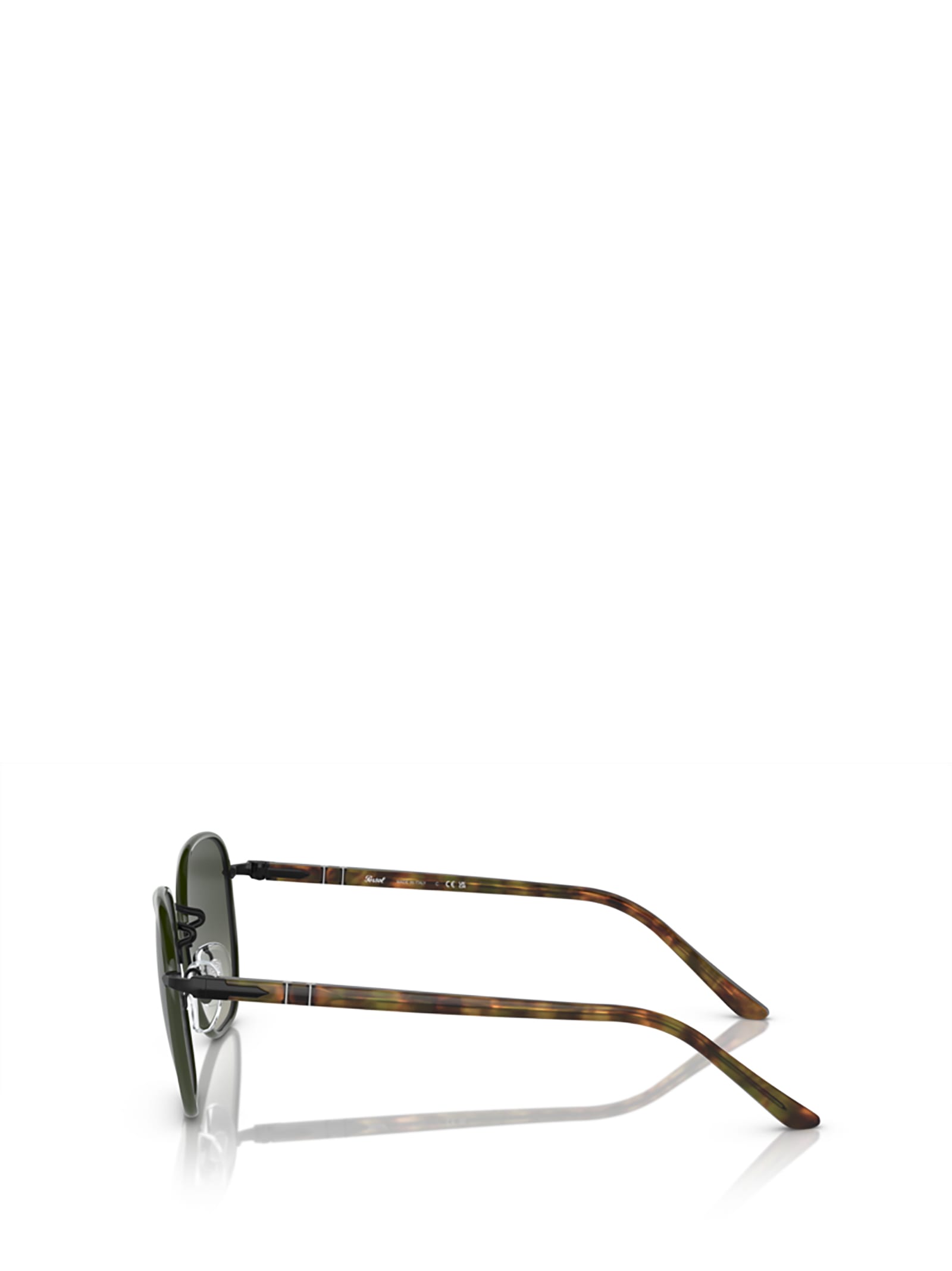 Shop Persol Po1015sj Black / Green Sunglasses