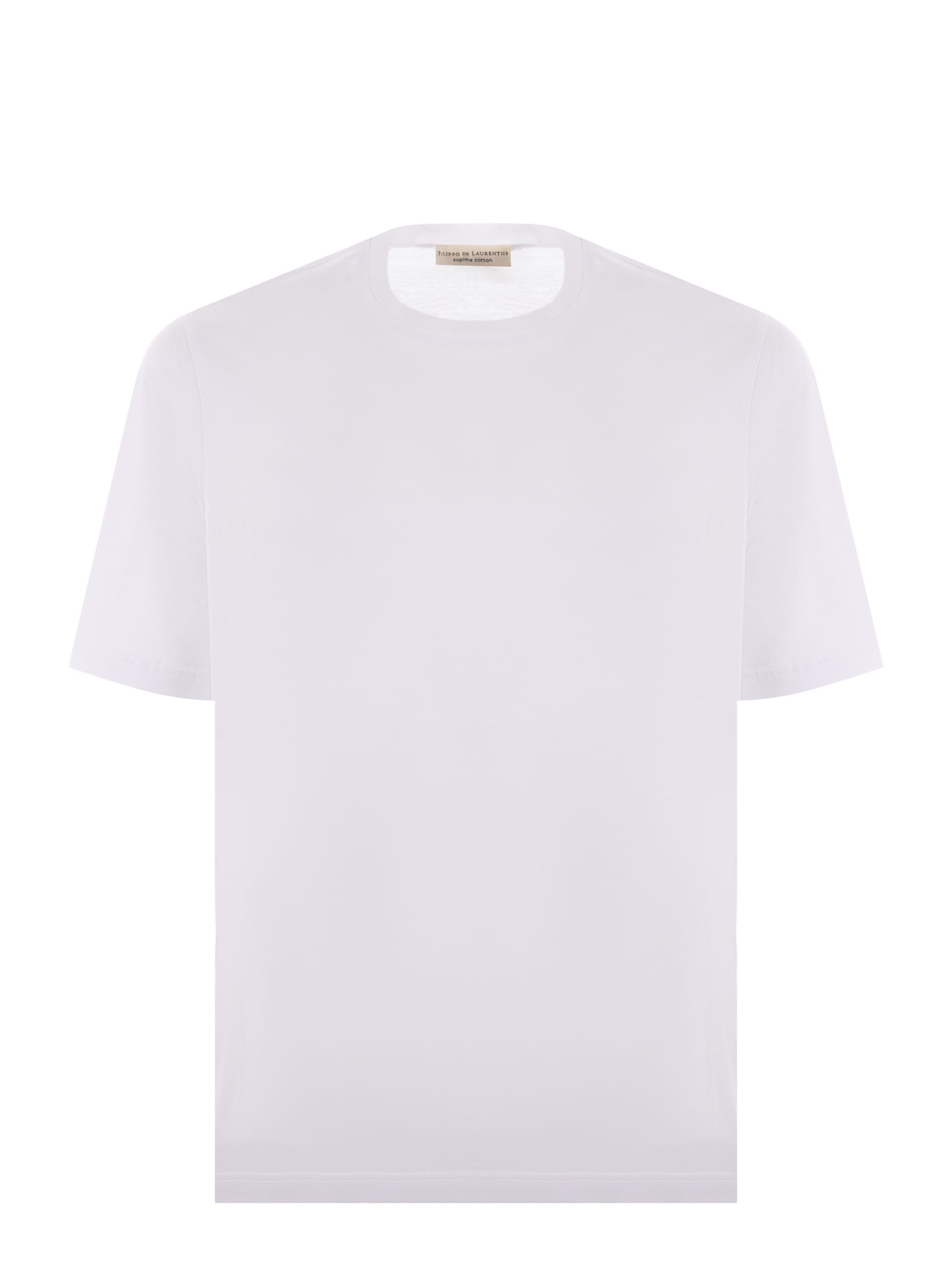 Shop Filippo De Laurentiis T-shirt In Cotton In Bianco