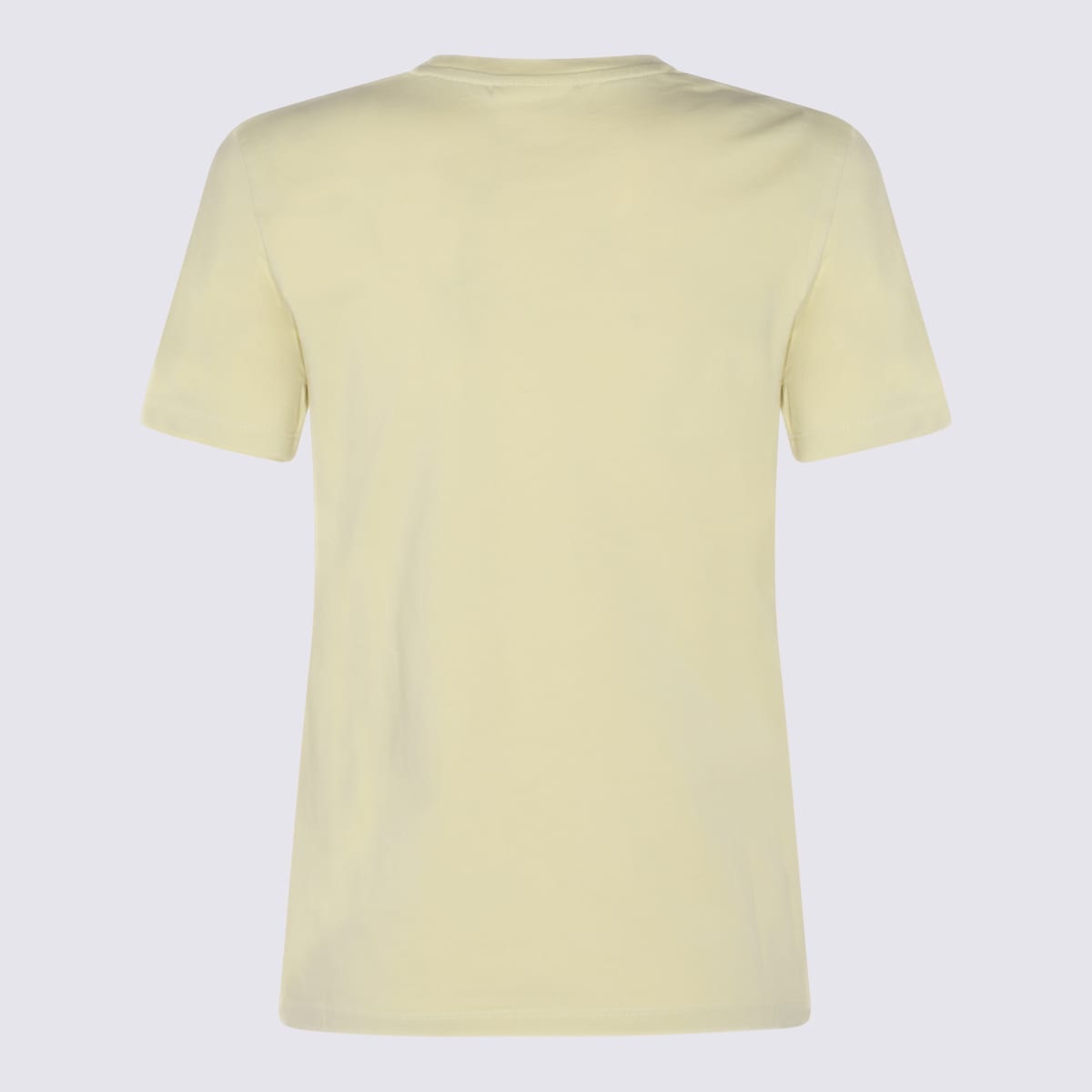 Shop Maison Kitsuné Yellow Cotton Fox Head T-shirt In Chalk Yellow