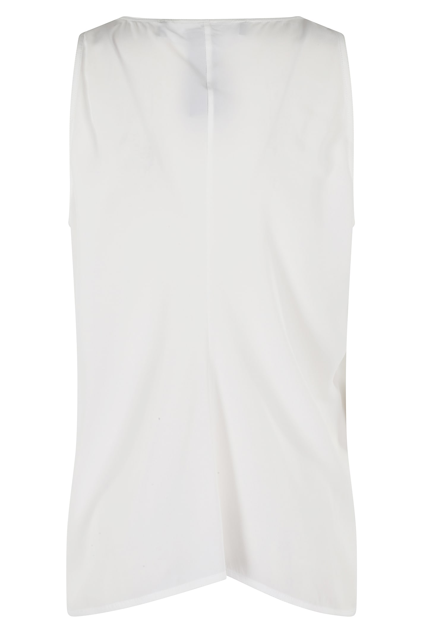 Federica Tosi White Crepe De Chine Sleeveless Top