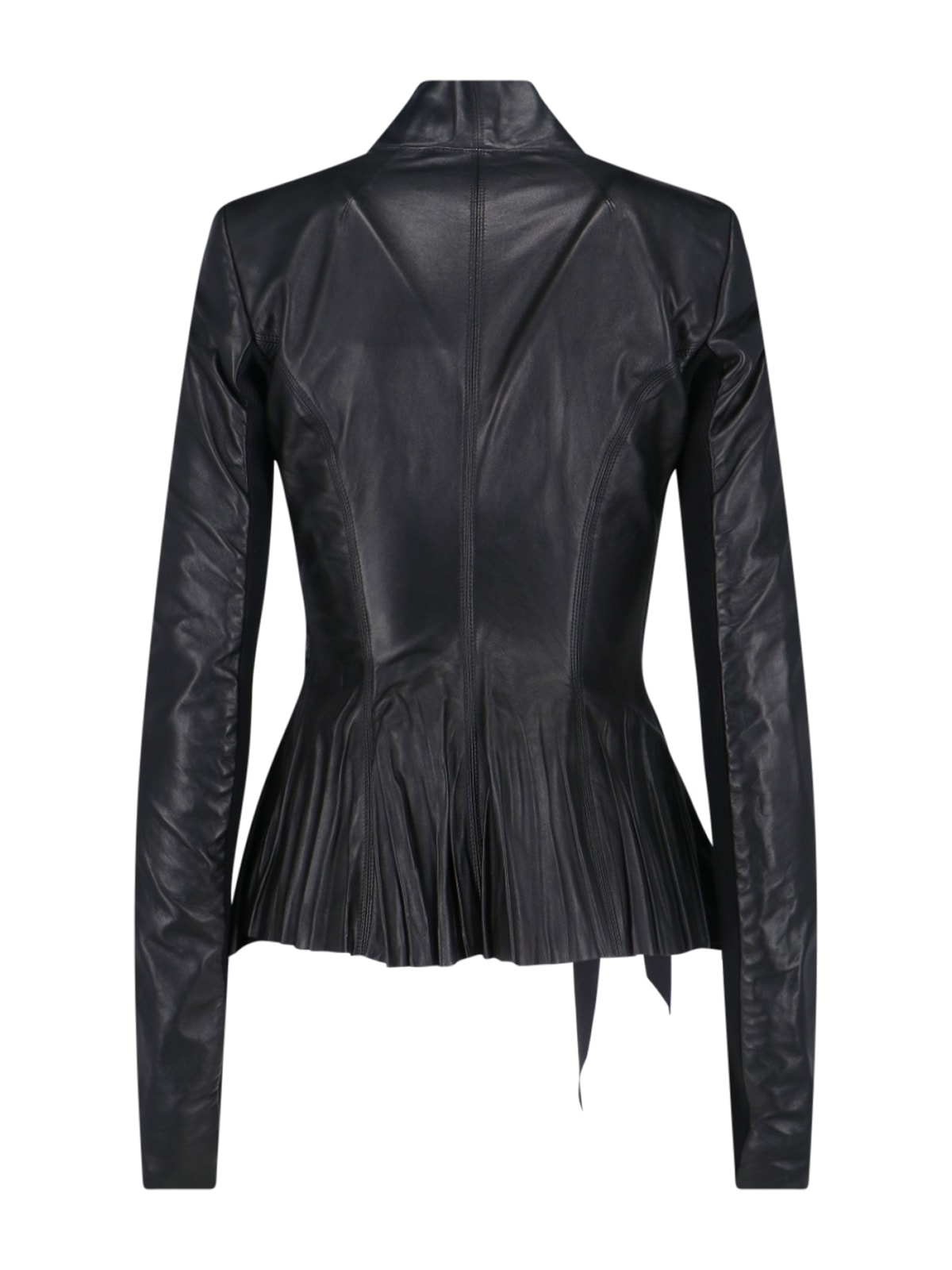 Rick Owens Modern Long Sleeve Jacket With Tie Waist In Black