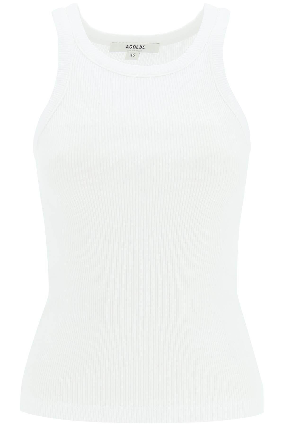 Agolde Bailey Crew Neck Tank Top In Animal Print