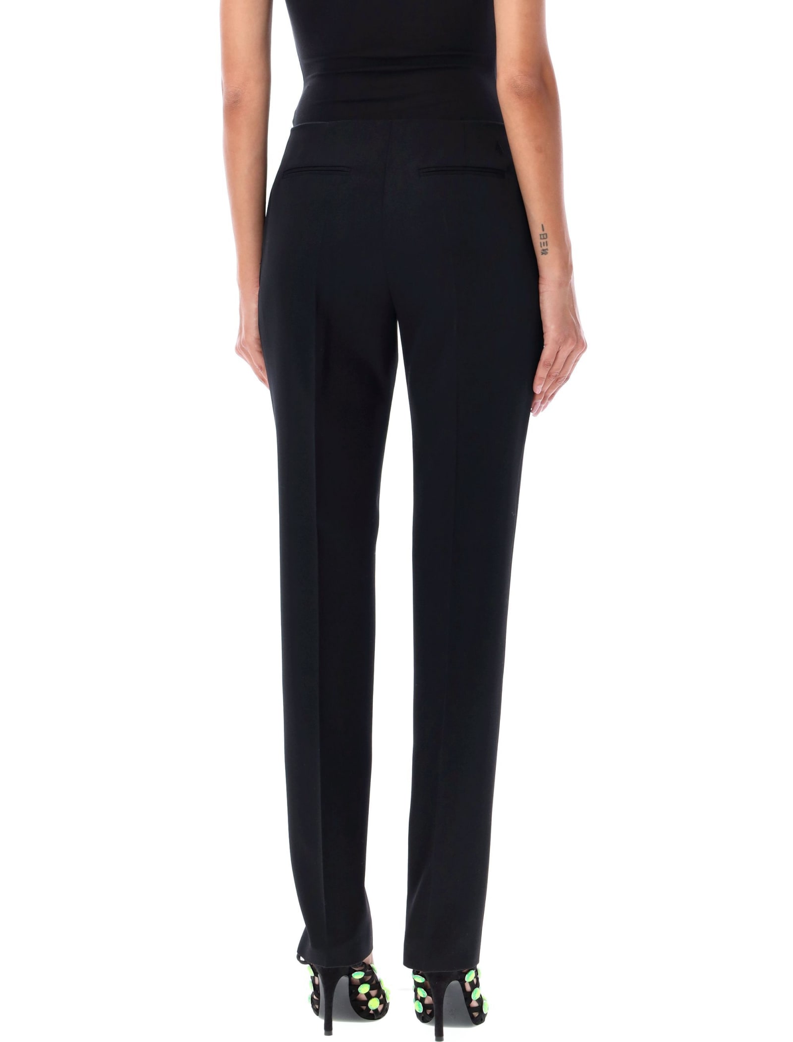 Shop Attico Slim Pant In Black