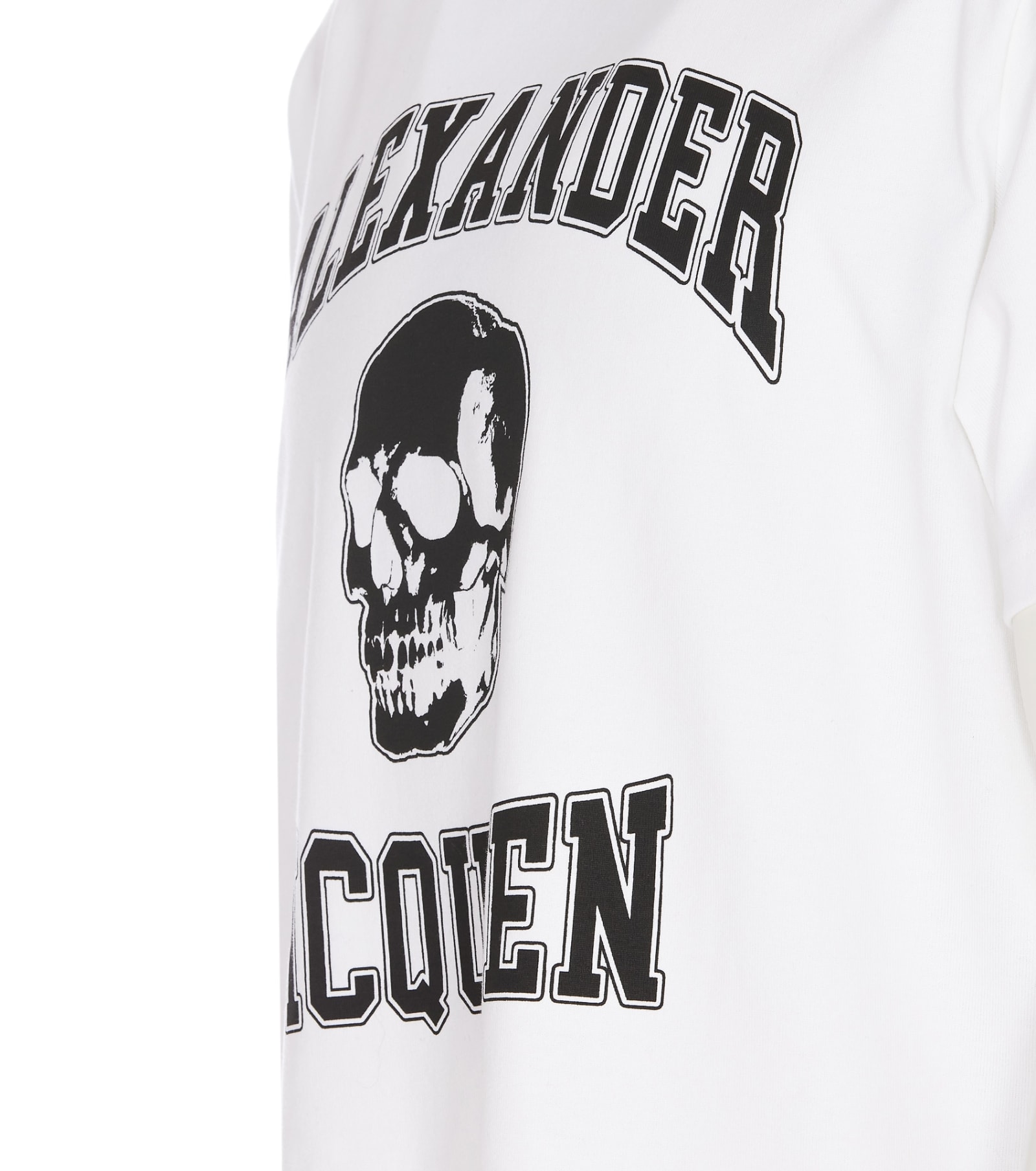 Alexander McQueen Skull Logo T-Shirt White & Black