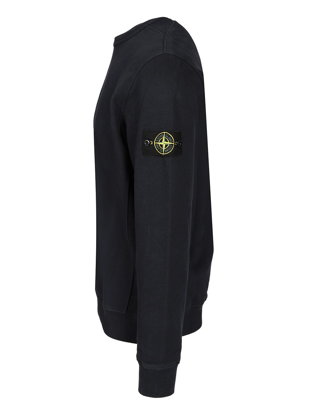 Stone Island Vanisé Brushed Heavy Cotton Sweatshirt In Blue