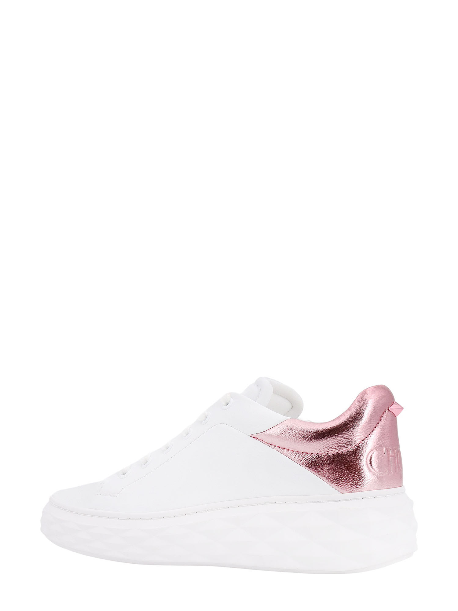 Shop Jimmy Choo Diamond Maxi /f Sneakers In White