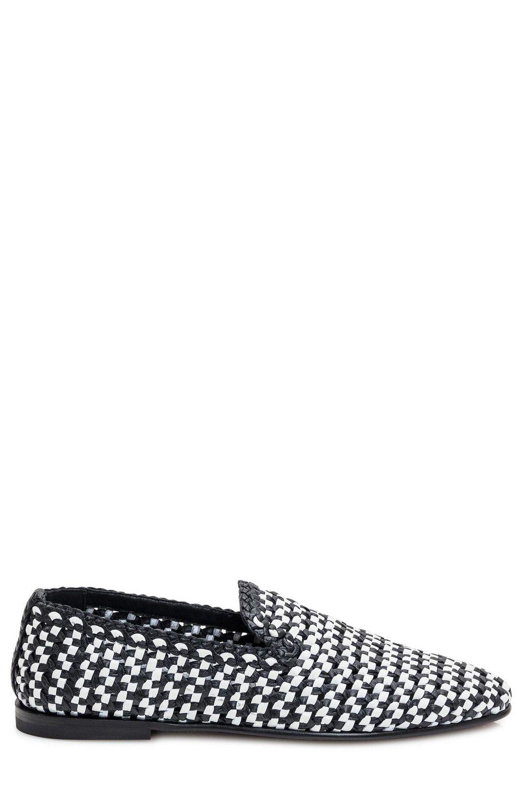 Dolce & Gabbana Formale Woven Leather Loafers