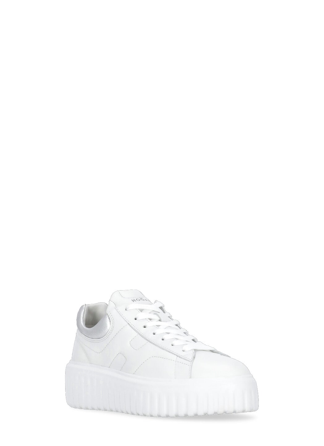 Shop Hogan H-stripes Sneakers In White