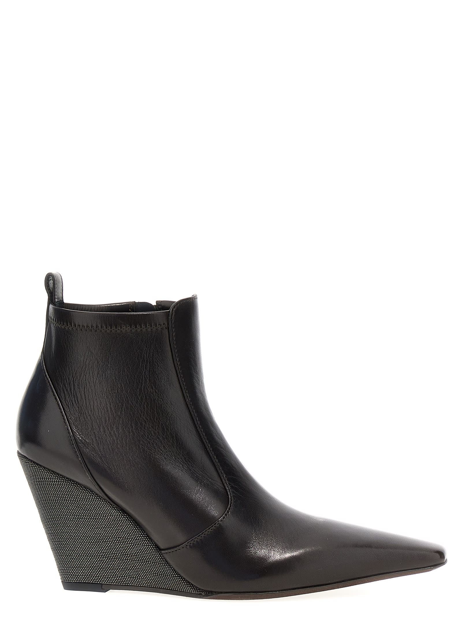 prescious Heel Wedge Ankle Boots