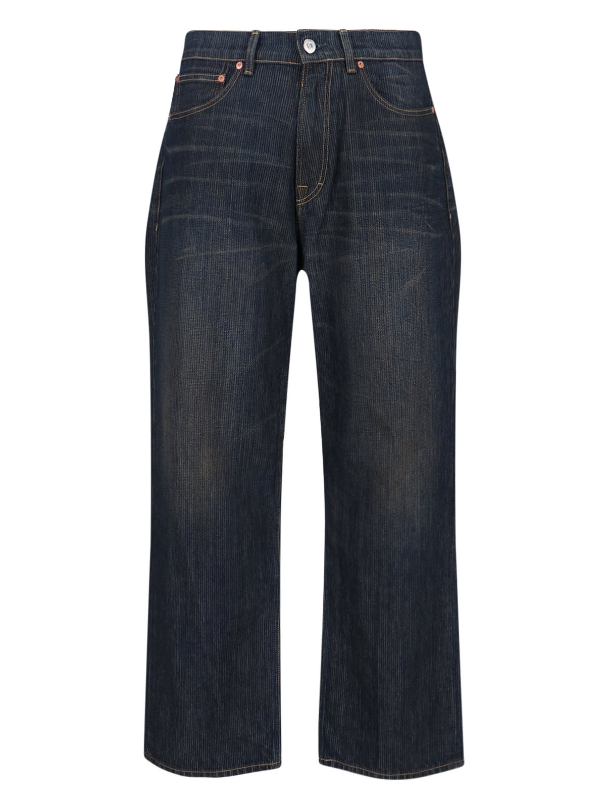 Our Legacy Straight Leg Five-pocket Trousers With Belt Loops In Blue