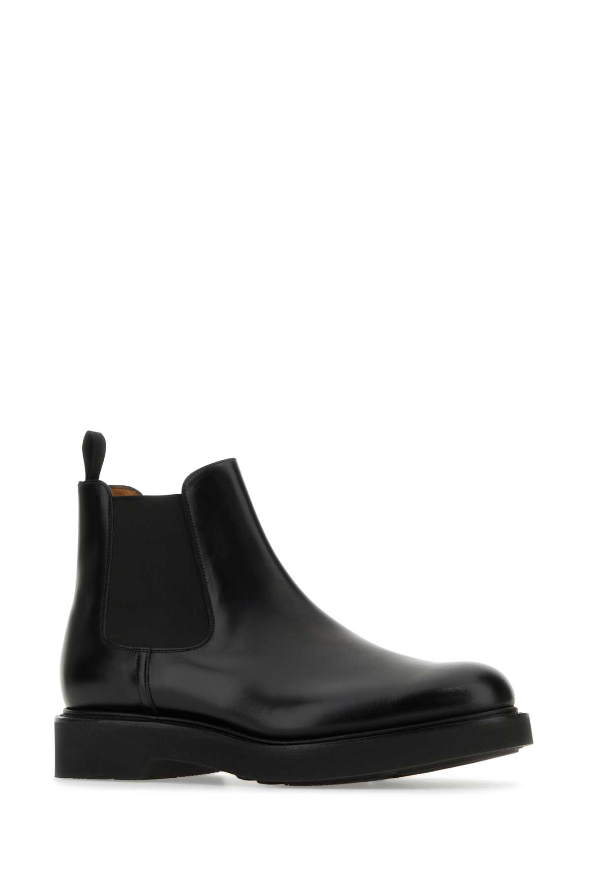 Church's Black Leather Leicester Ankle Boots