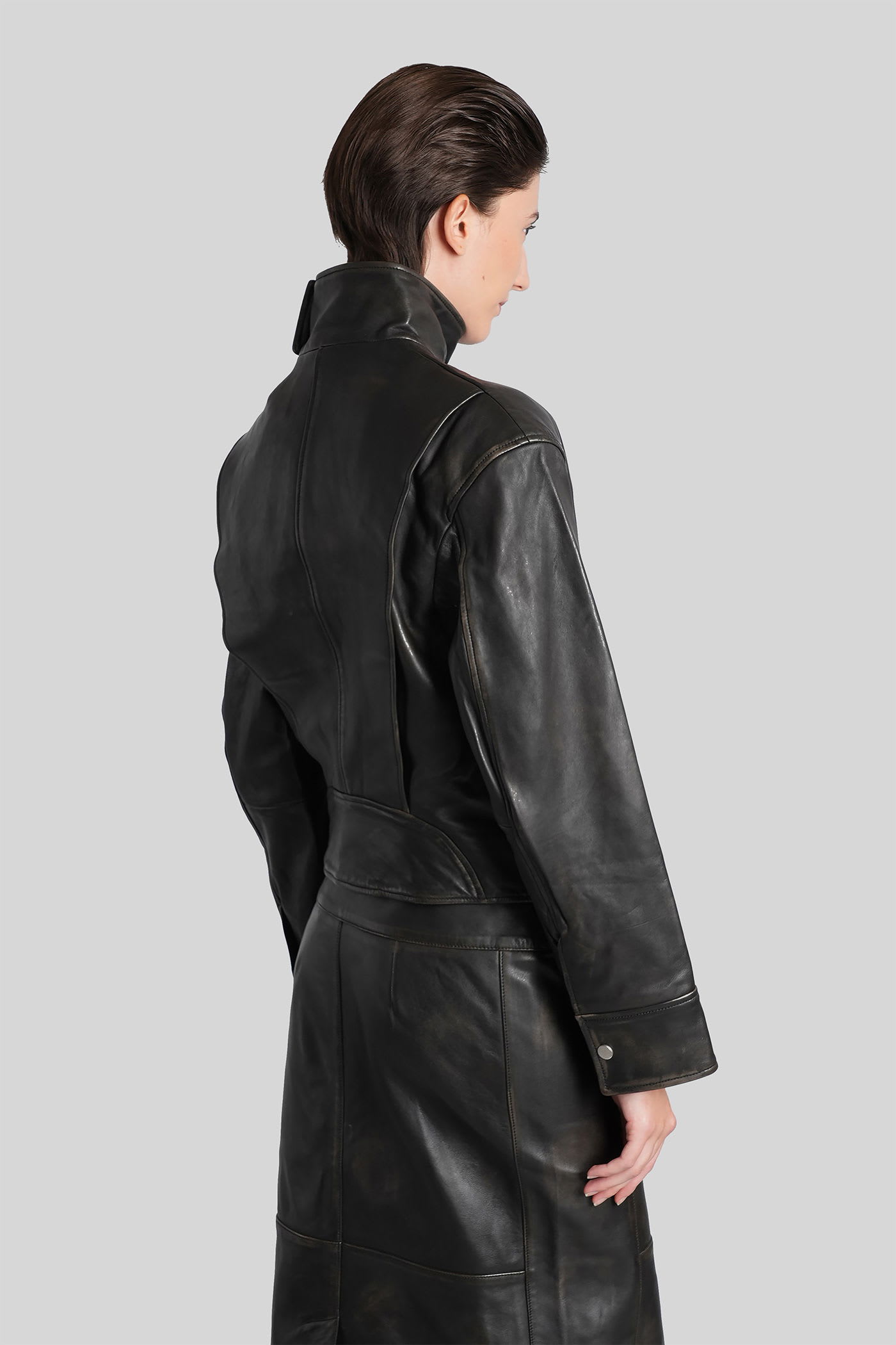 Christopher Esber Leather Jacket In Black Leather In Black