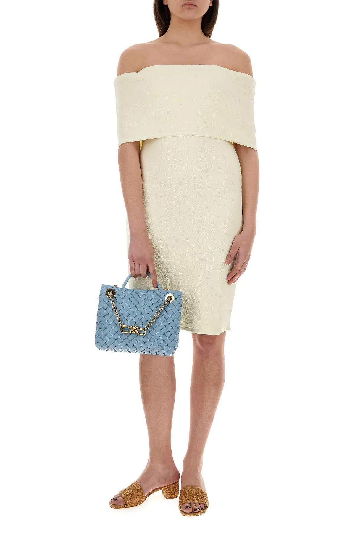 Shop Bottega Veneta Crema Tech Nylon Dress In Beige