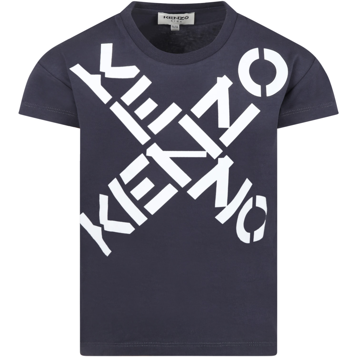 Kenzo Kids Grey T-shirt For Kids With Logos