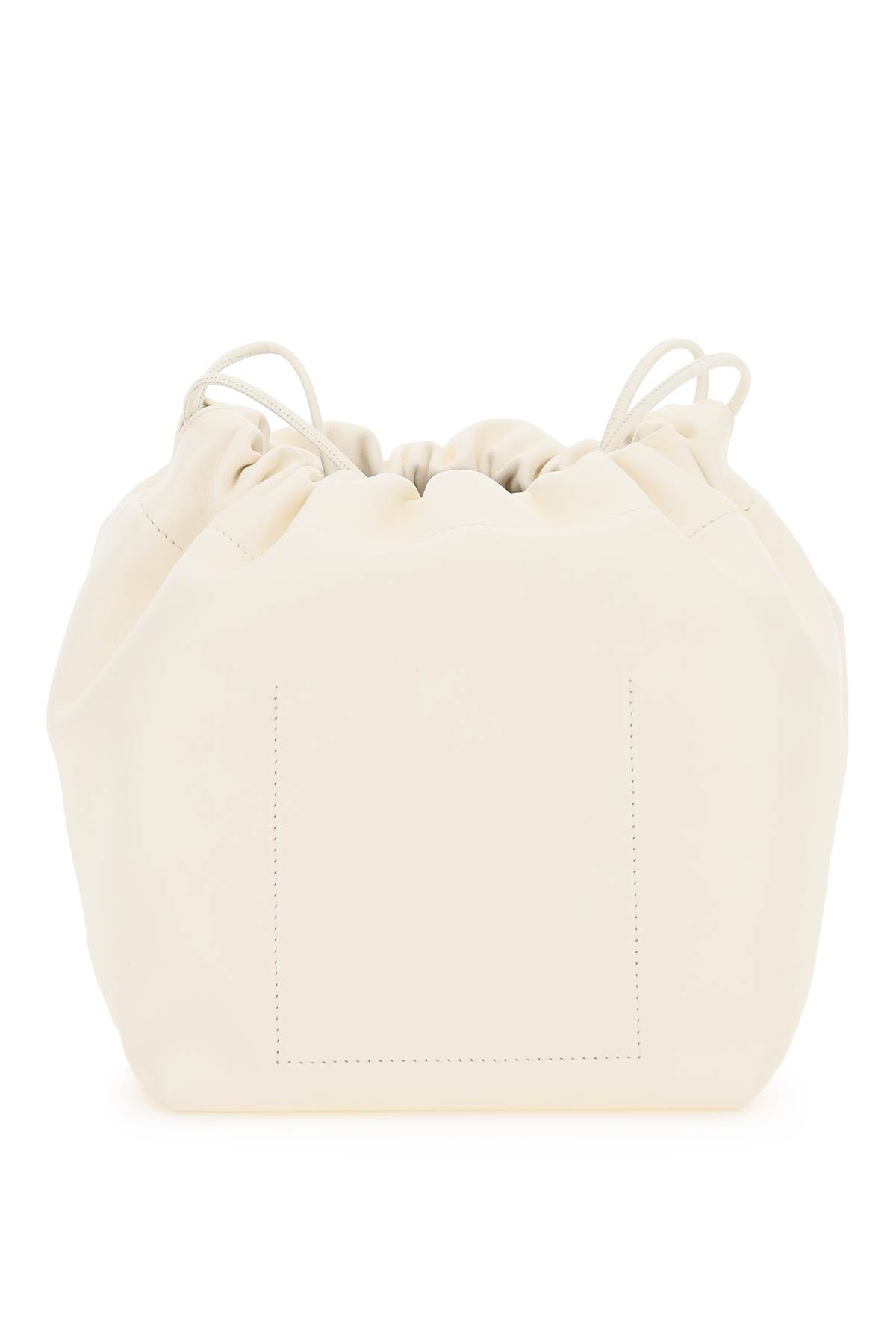 Shop Jil Sander Nappa Leather Bucket Bag In Eggshell (white)