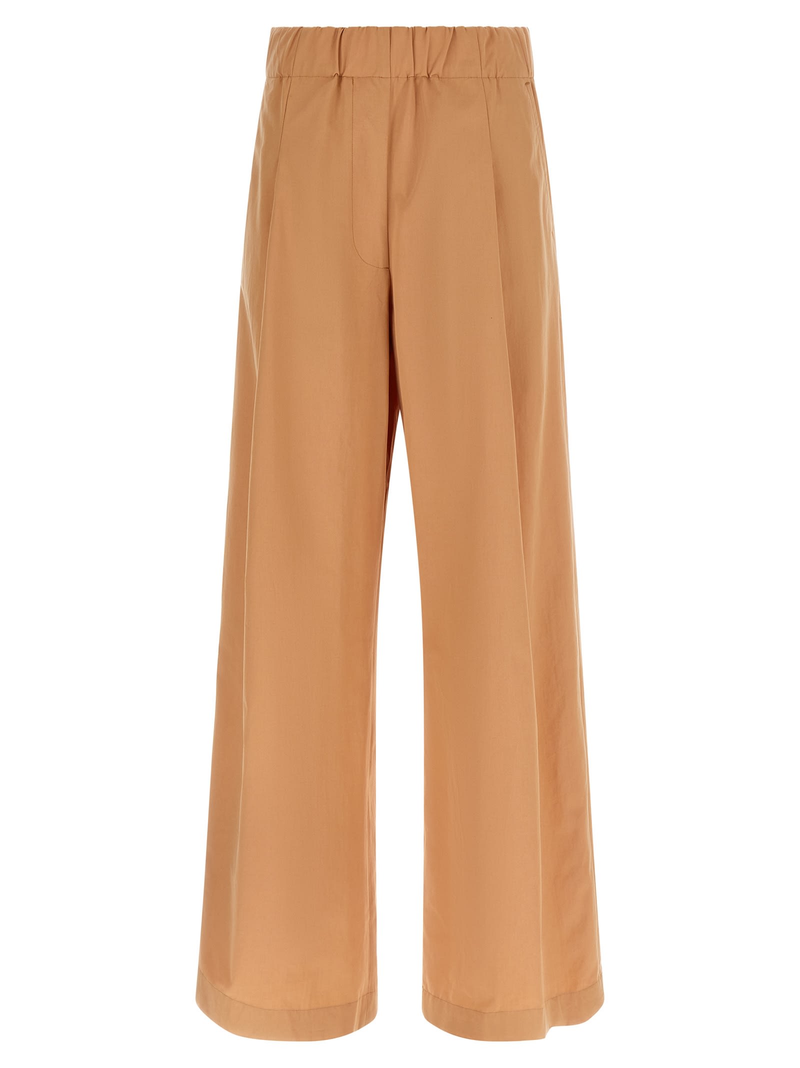 Dries Van Noten Elastic Waist Casual Pants In Brown