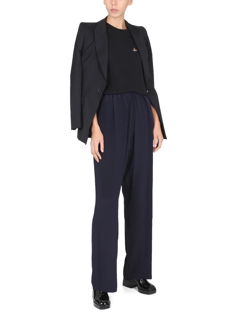 Vivienne Westwood Wide-leg High-waisted Trousers In Blue