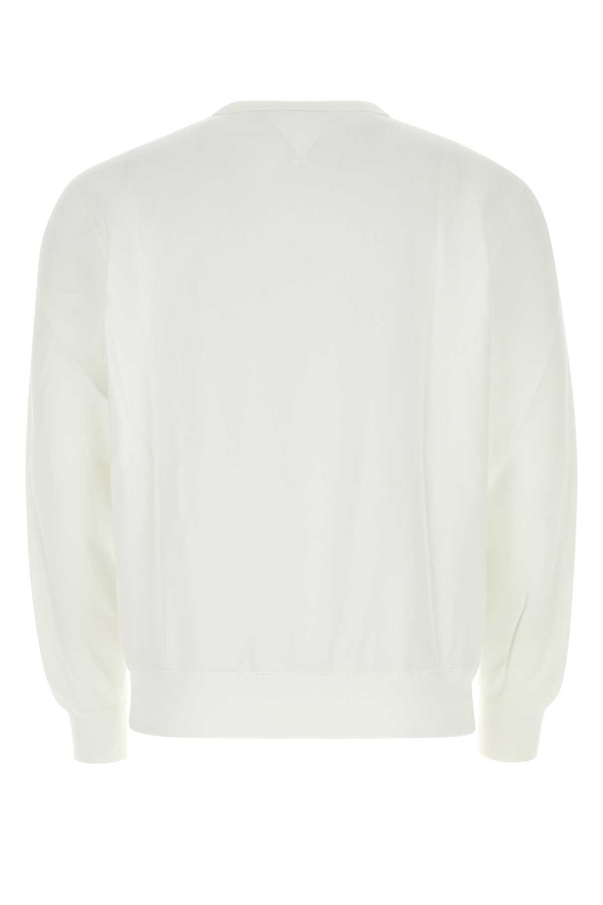Shop Polo Ralph Lauren White Cotton Blend Oversize Sweatshirt
