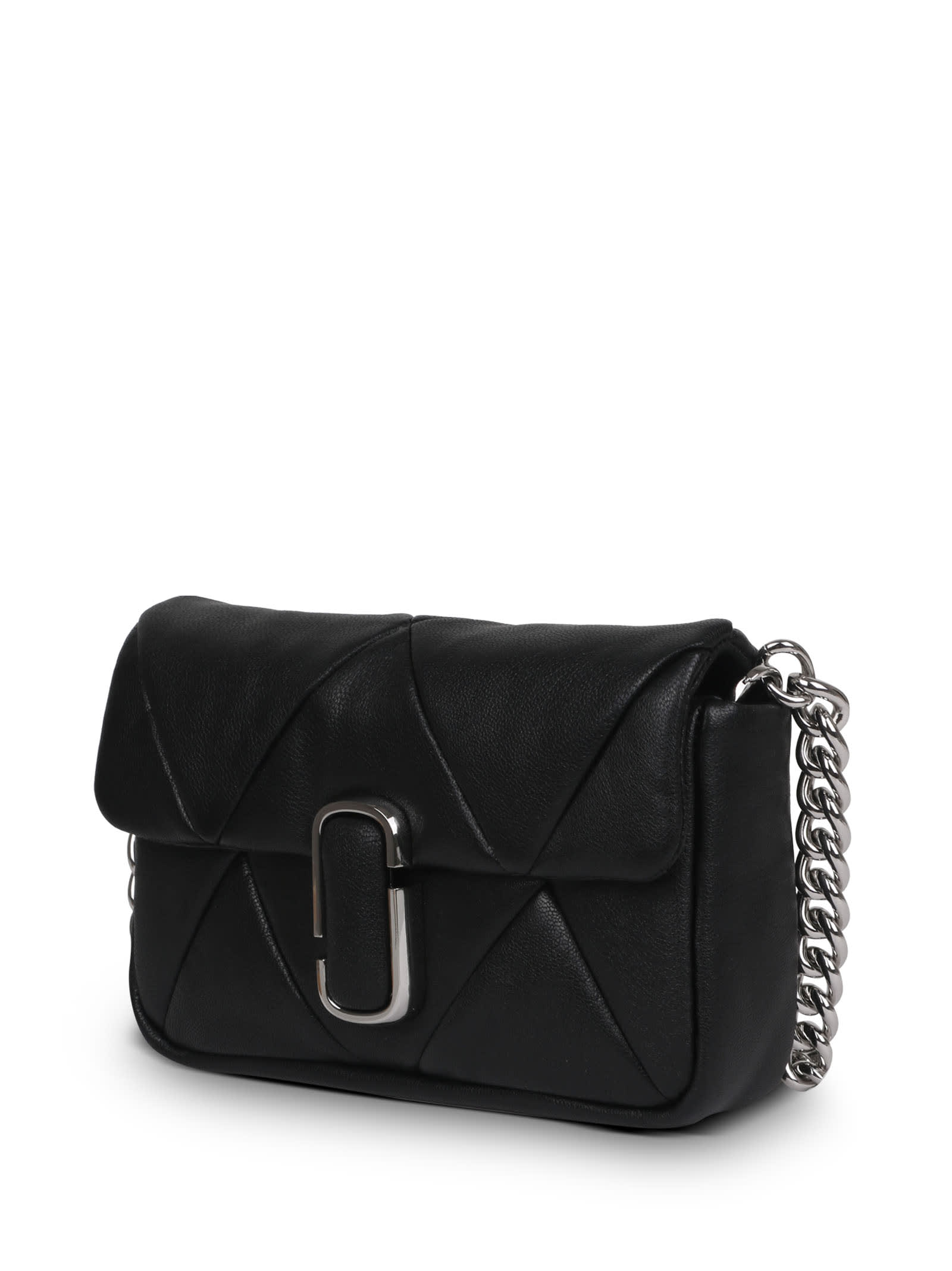 Marc Jacobs The Puffy Diamond Quilted J Marc Shoulder Bag Black in