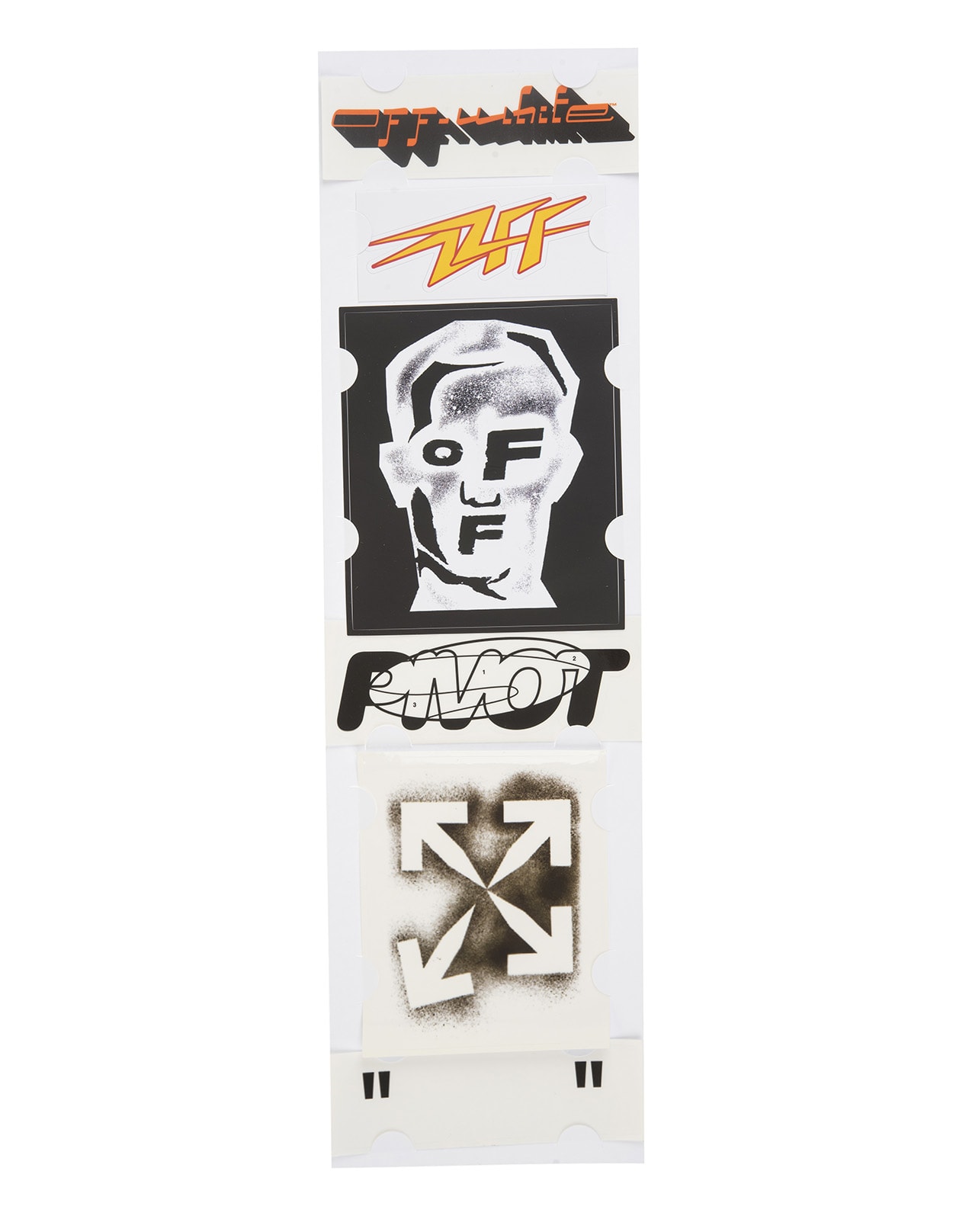 Off-white Masked Face Stickers In Pattern