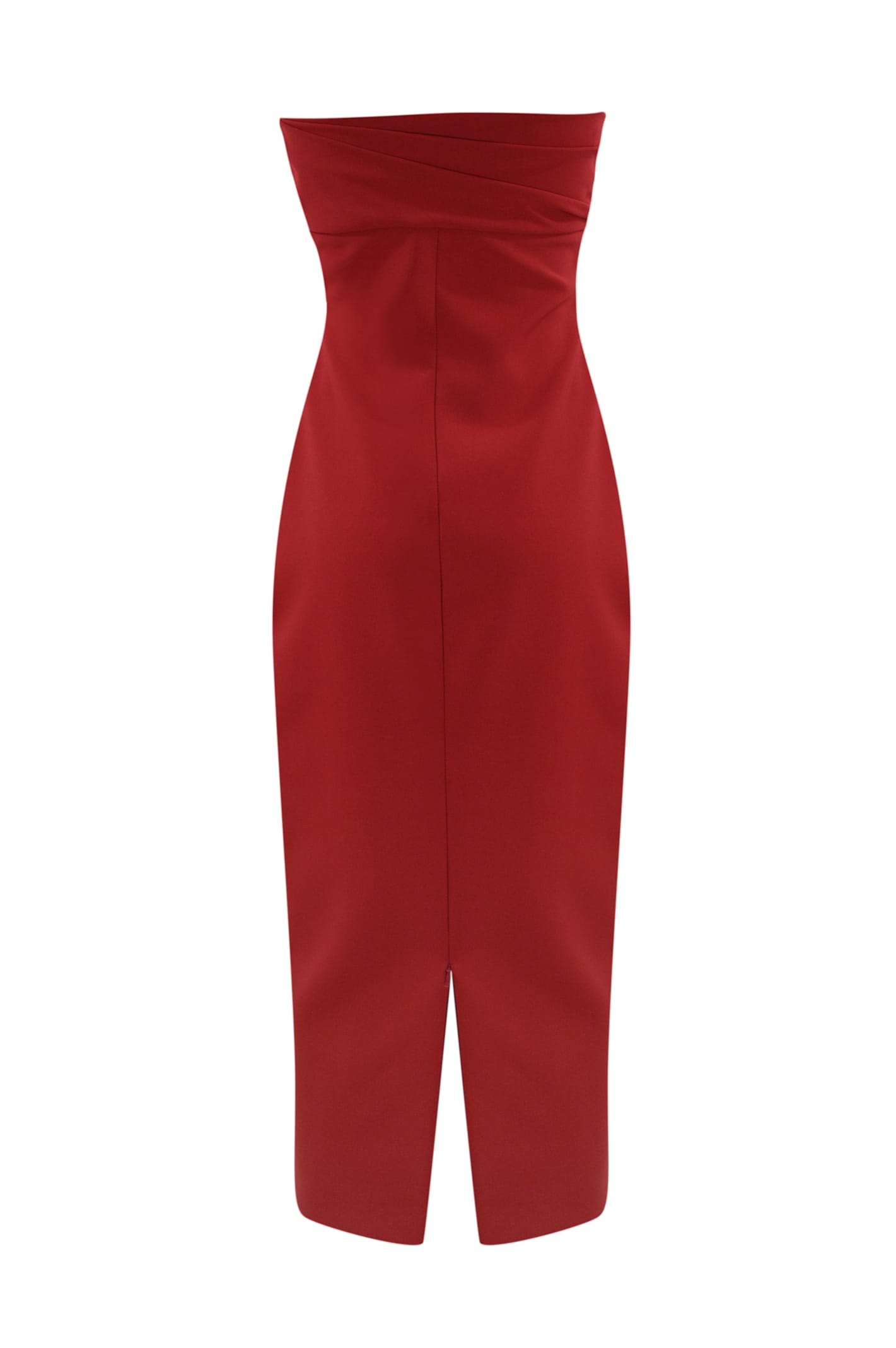 Shop Philosophy Di Lorenzo Serafini Crepe Midi Dress In Rosso