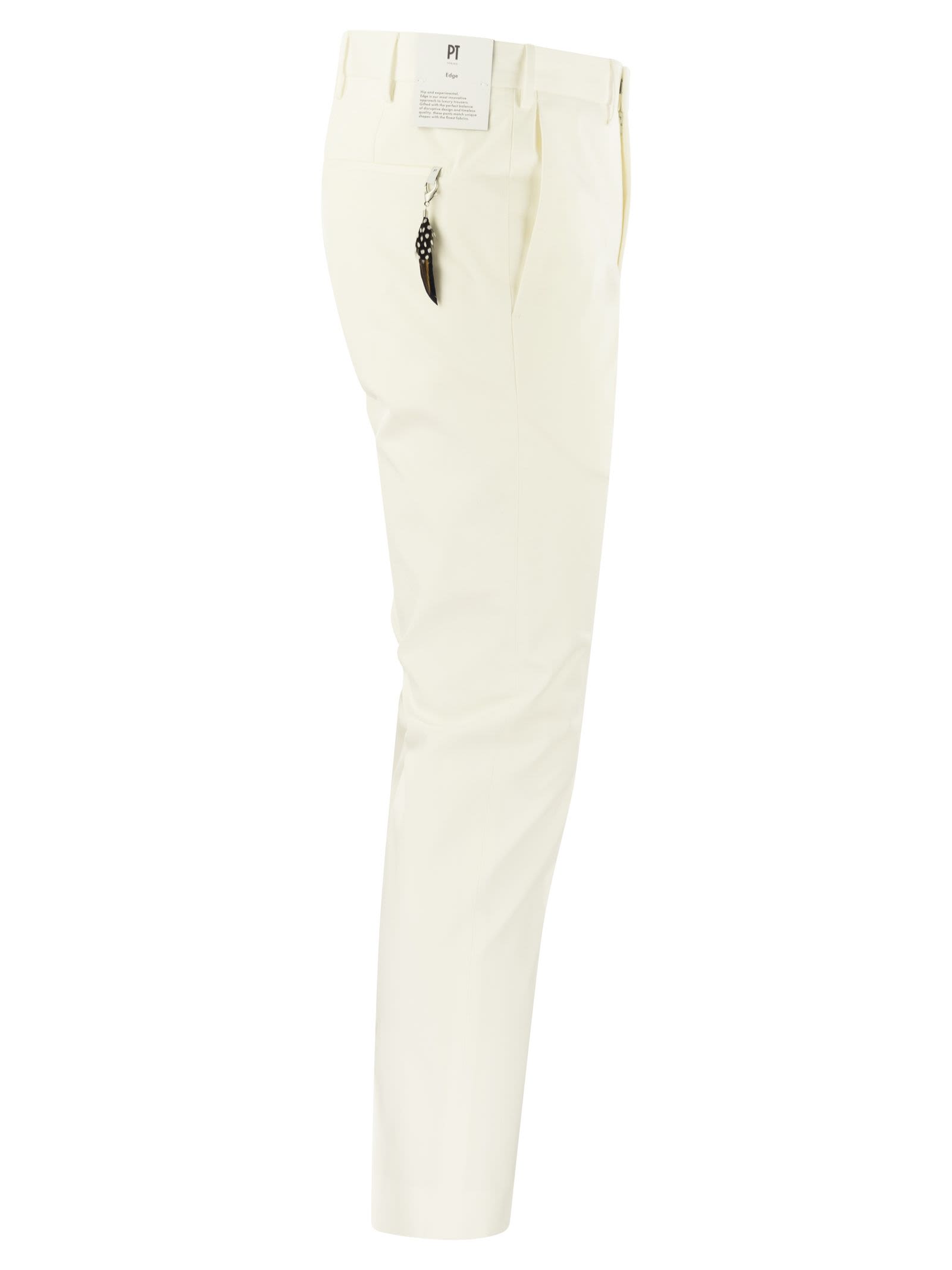 Shop Pt01 Dieci - Cotton Trousers In White