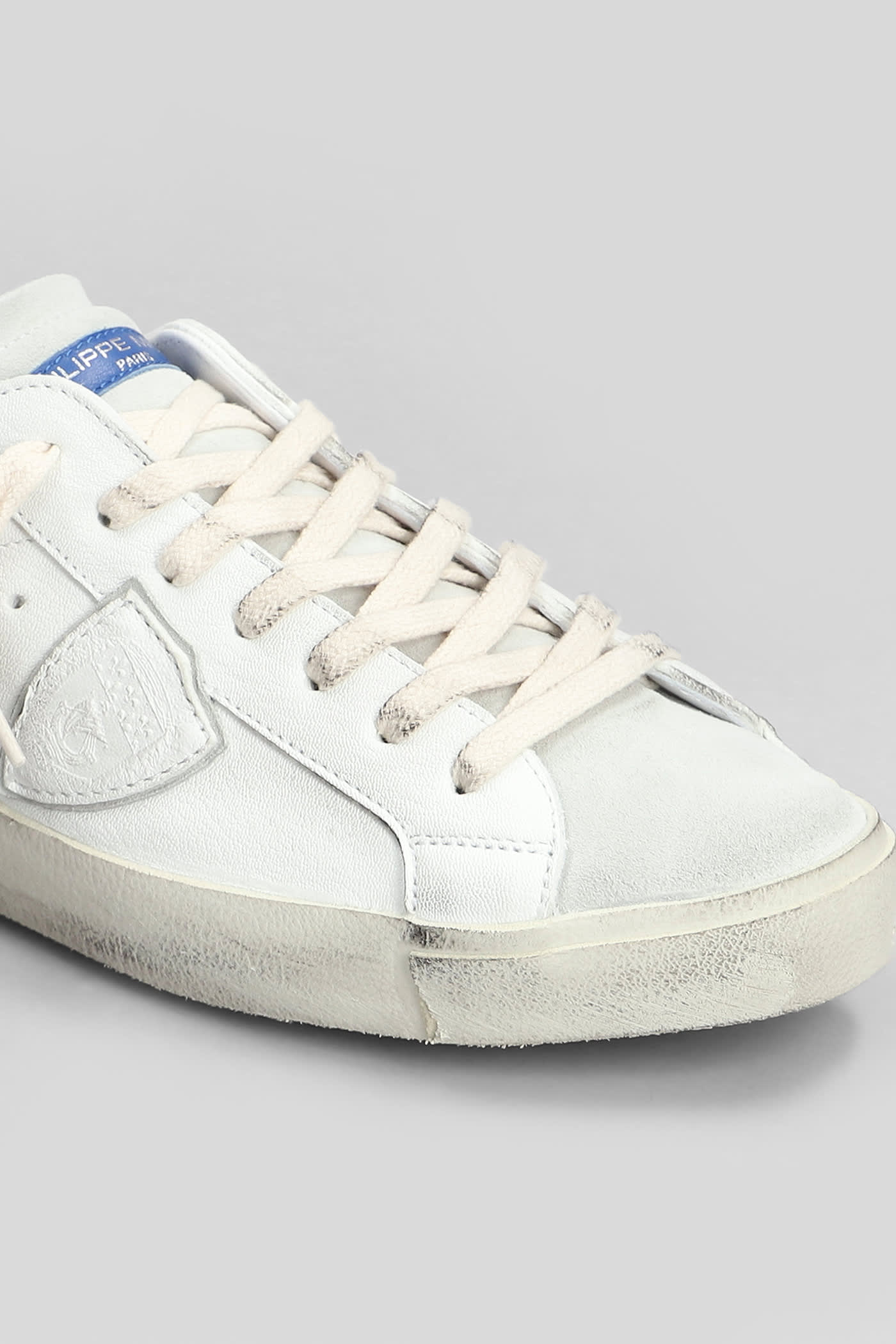 Philippe Model Sneaker Man - Itx Low Man - Electric Blue In White