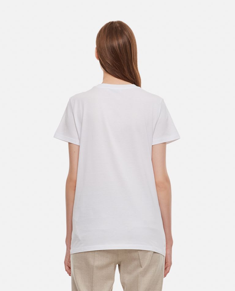 MAX MARA COTTON T-SHIRT WITH EMBROIDERED LOGO