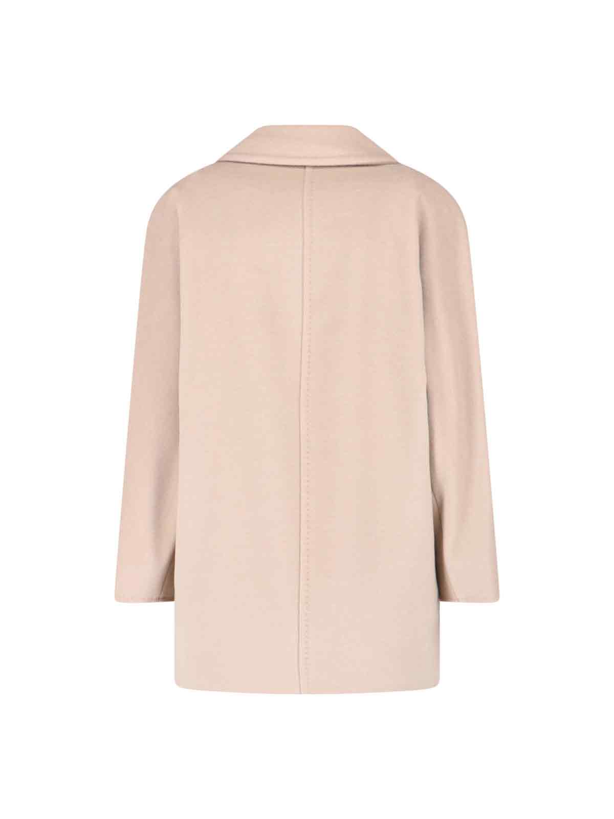 Max Mara Rebus Double-breasted Wool And Cashmere Coat In Pink