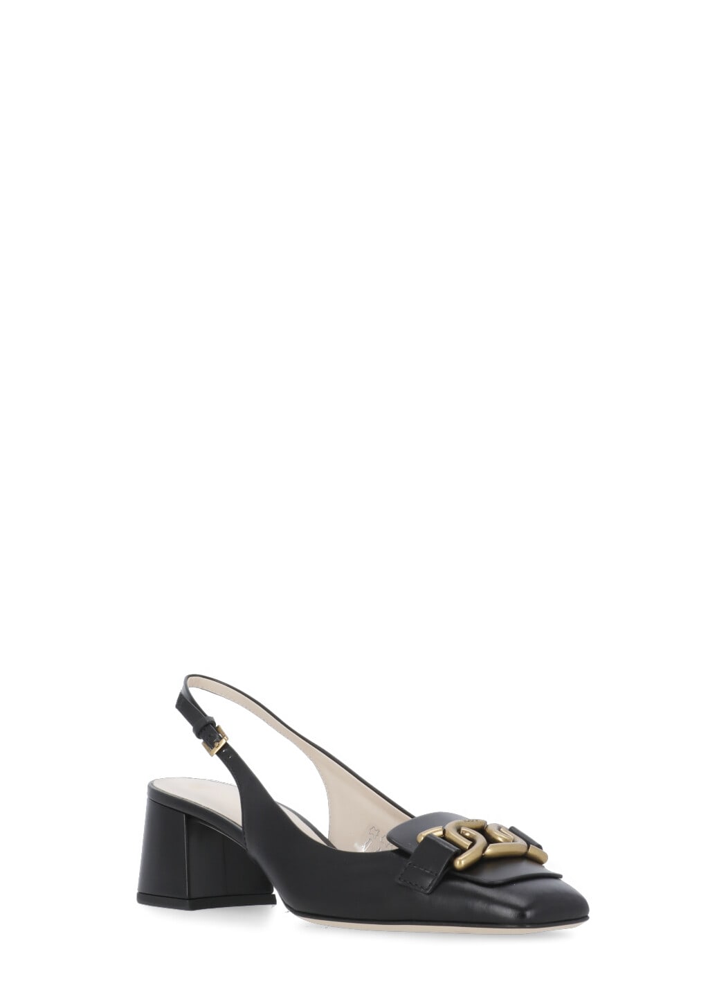 Shop Tod's Leather Slingback In Black