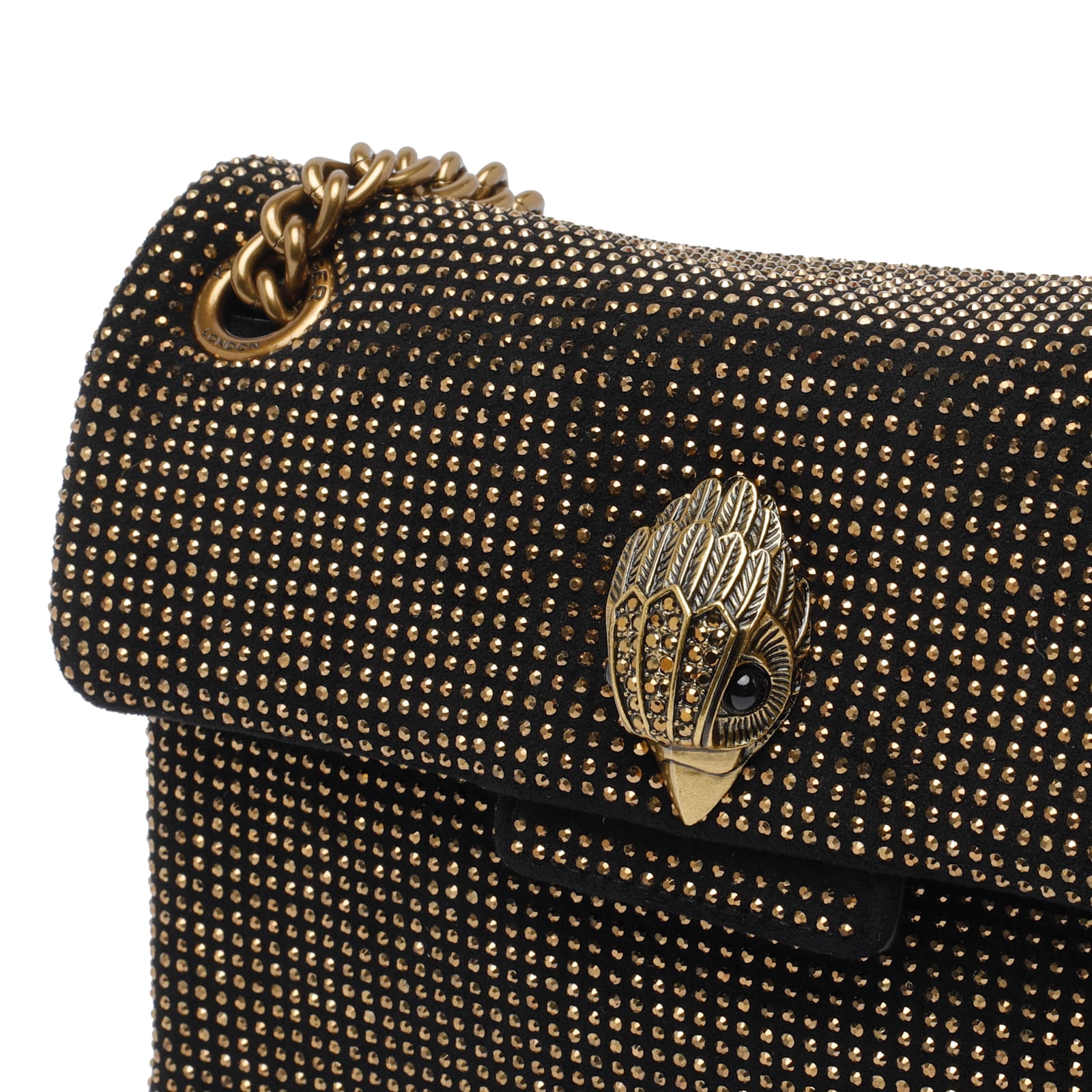 Kurt Geiger Mini Kensington Crossbody Bag In Gold