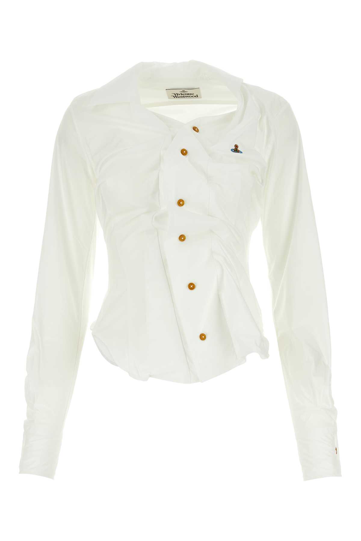 Vivienne Westwood White Cotton Drunken Shirt