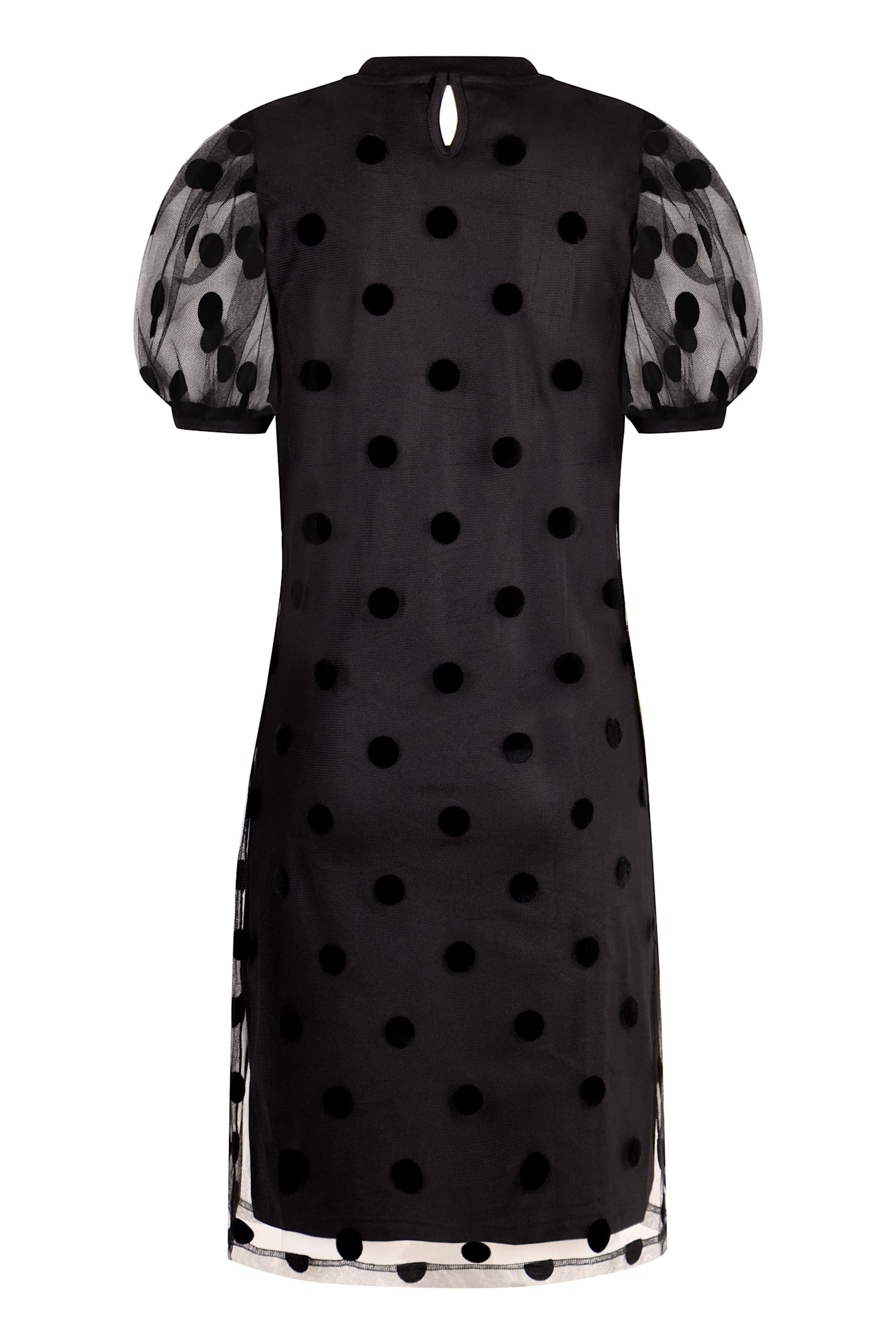 Shop Nina Ricci Polka-dot Mini-dress In Black