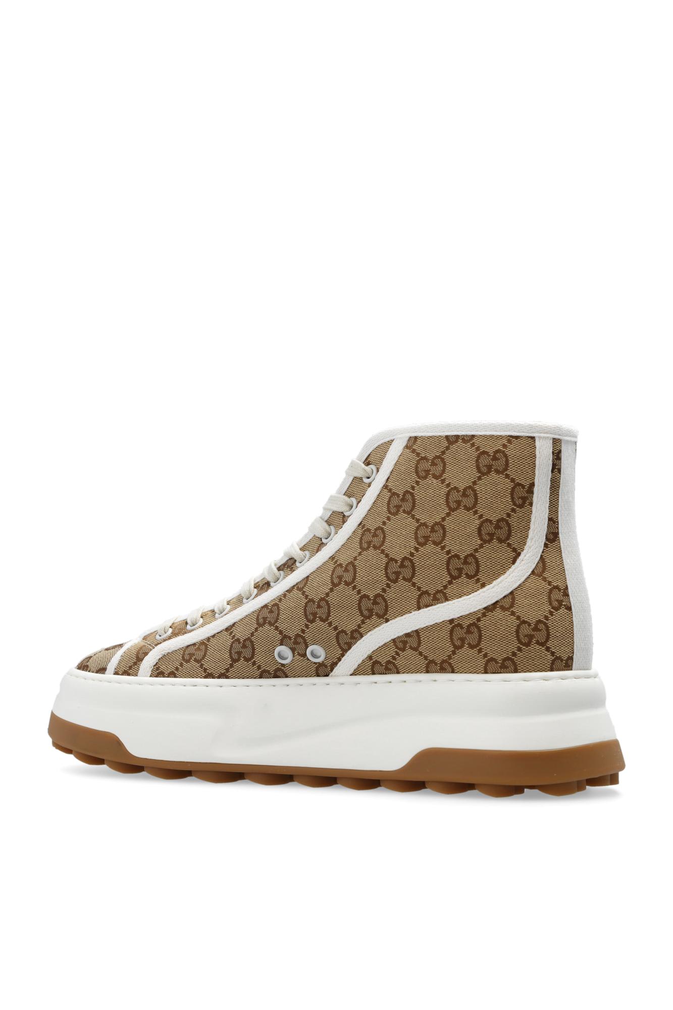 Gucci x Ken Scott Ace Sneakers Printed Leather Black 2116271