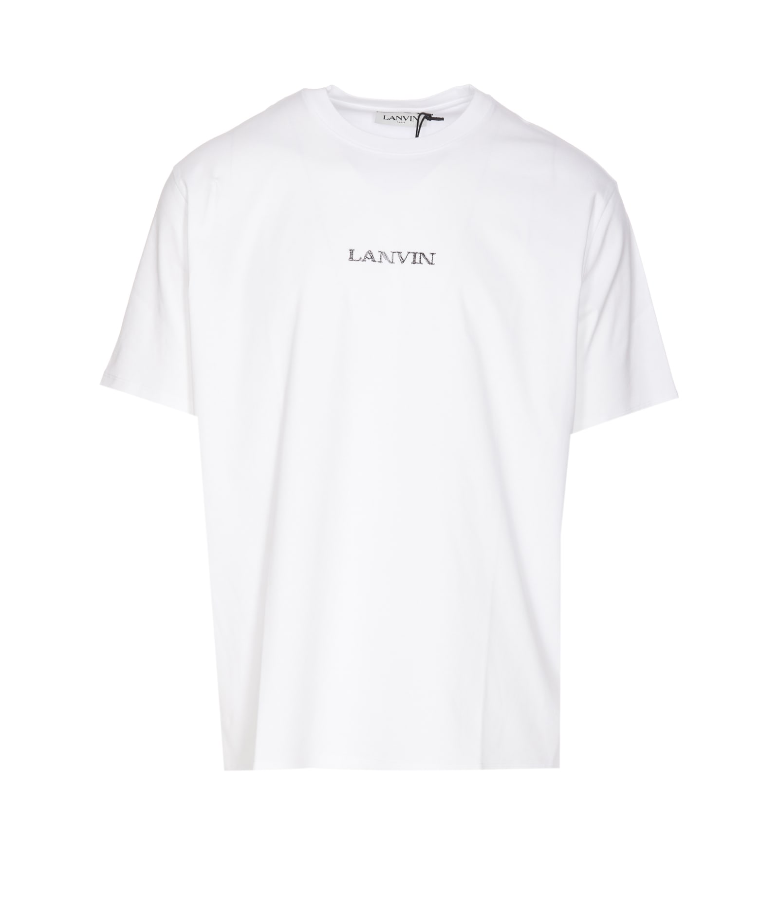 Shop Lanvin Logo T-shirt In Optic White