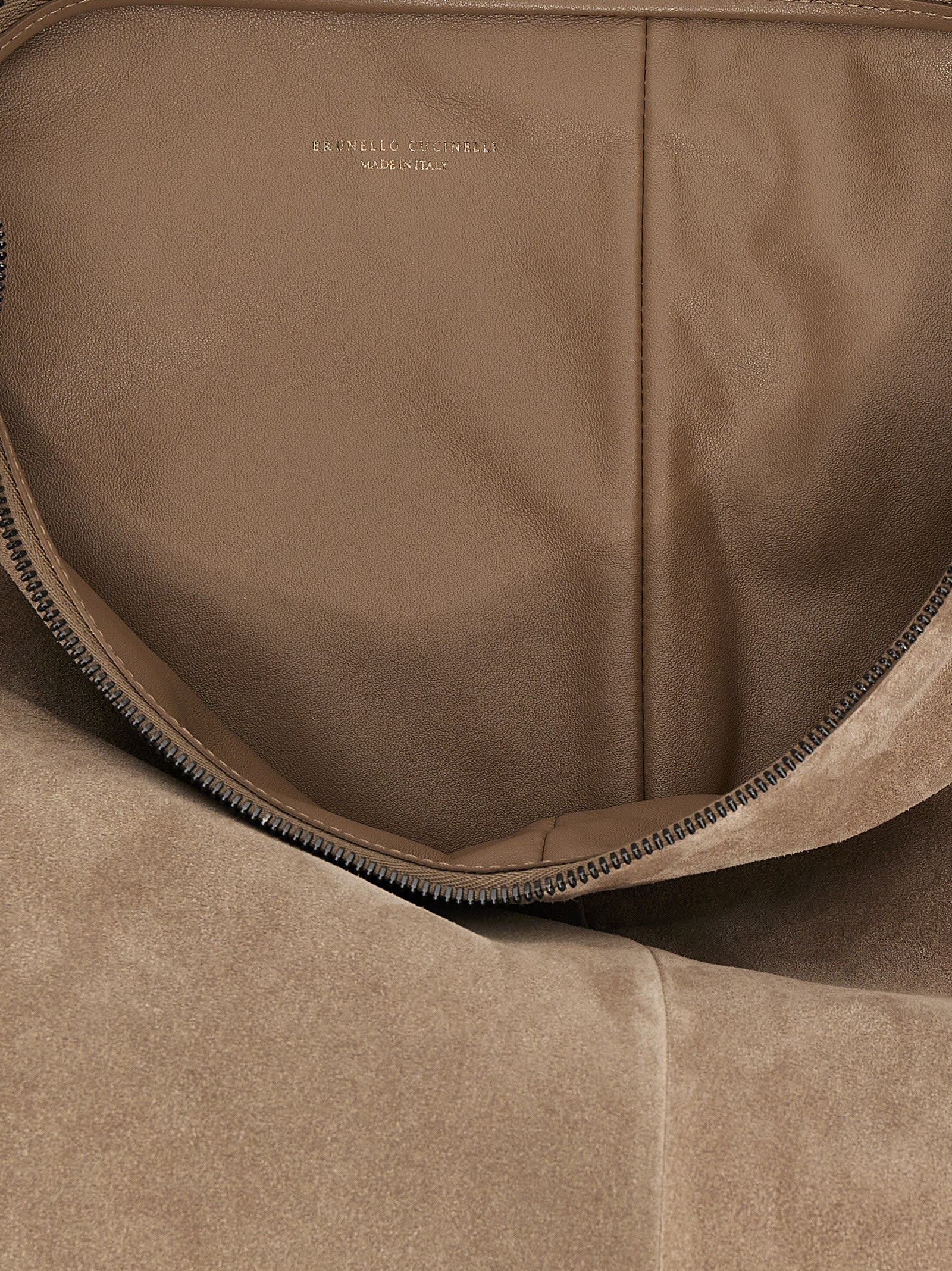 Brunello Cucinelli Soft Suede Single Handle Shoulder Bag