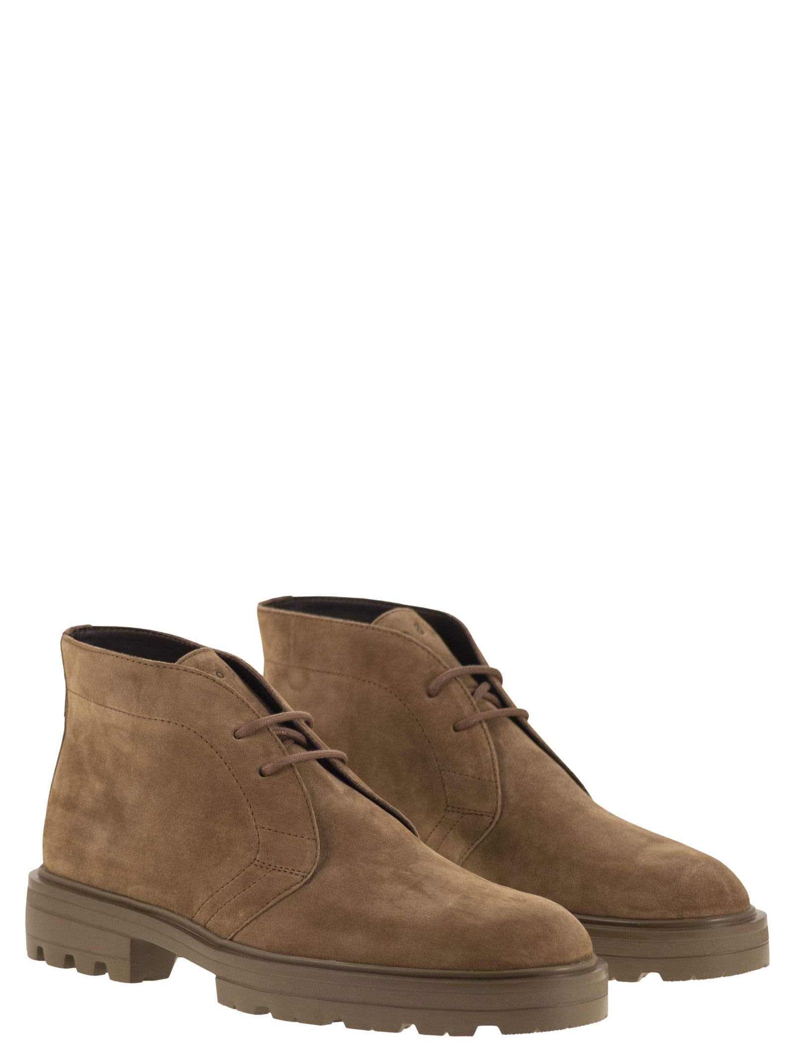 Hogan H673 - Lace-up Ankle Boot In Brown