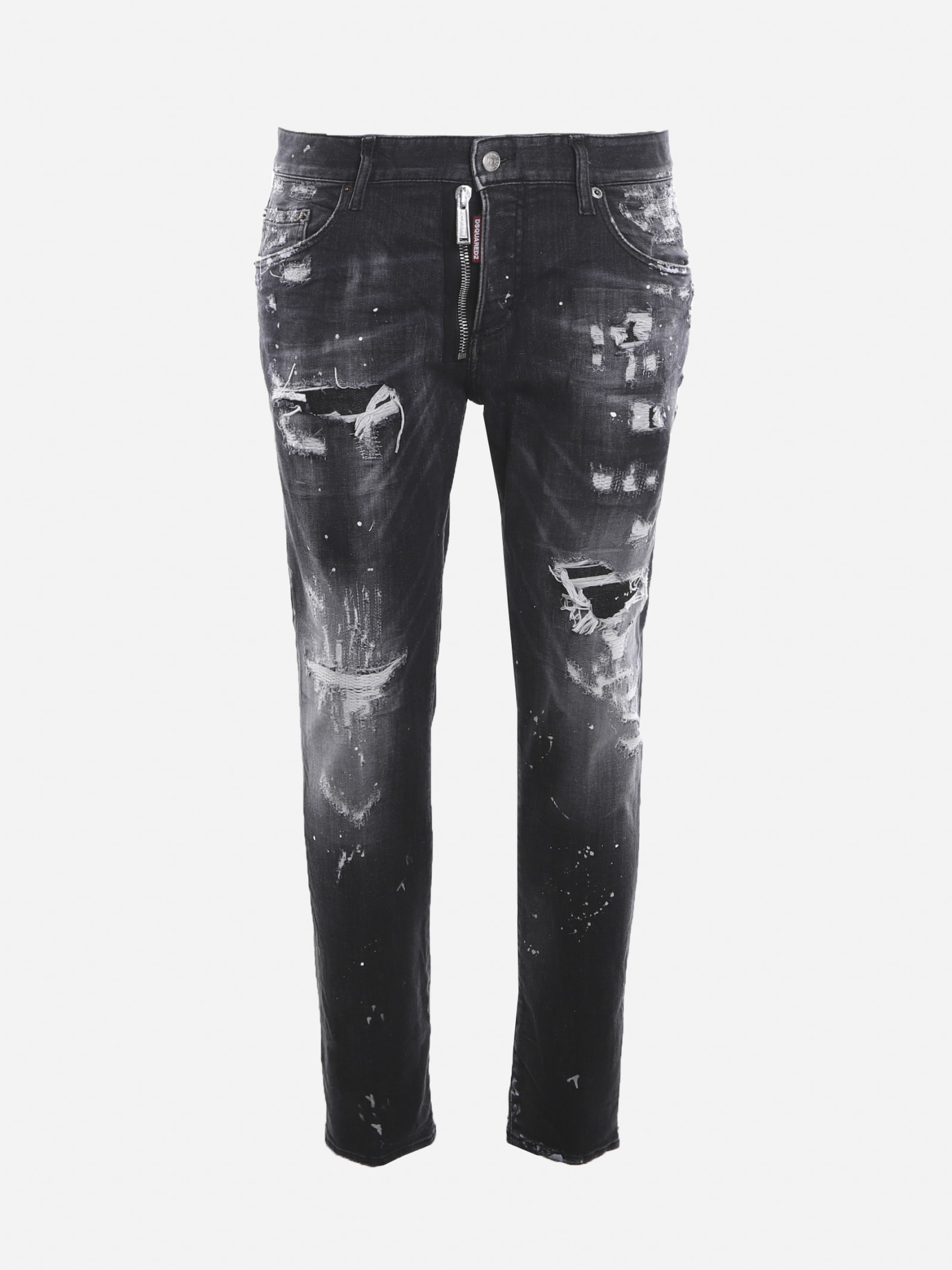 Dsquared2 Mercury Jeans In Stretch Cotton With Rips