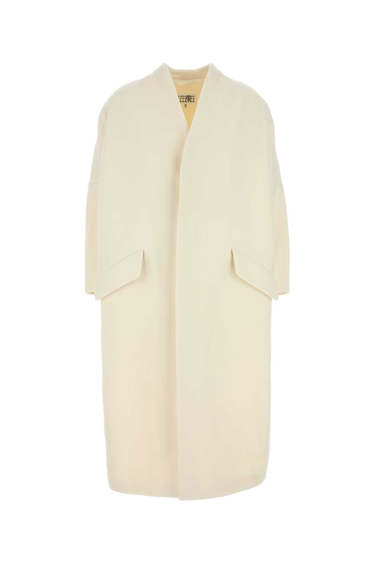 Ivory Wool Blend Coat