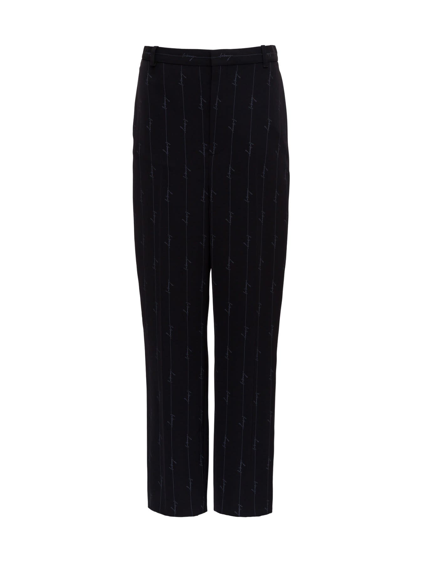 Balenciaga Wide Trousers With All Over Logo