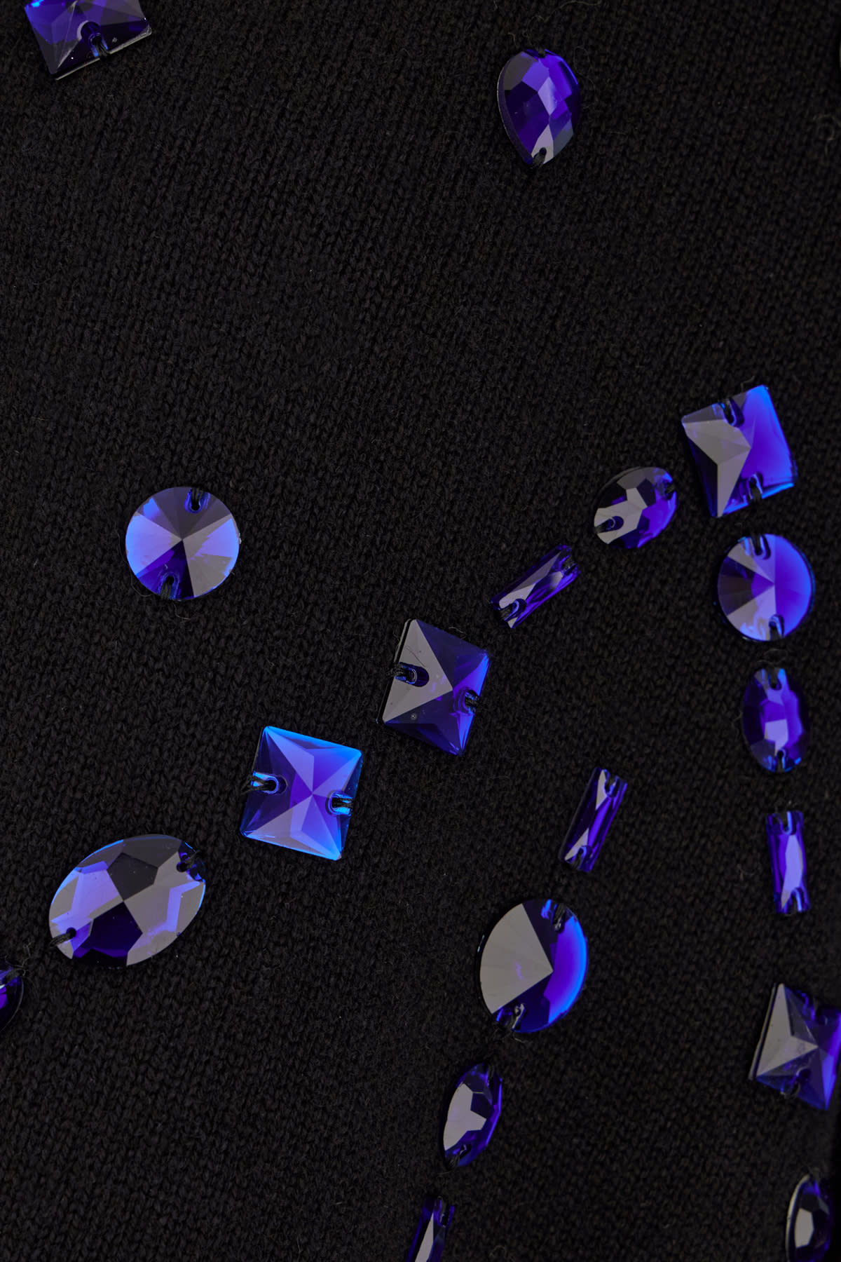 Alberta Ferretti Crystal-embellished Cardigan In Black